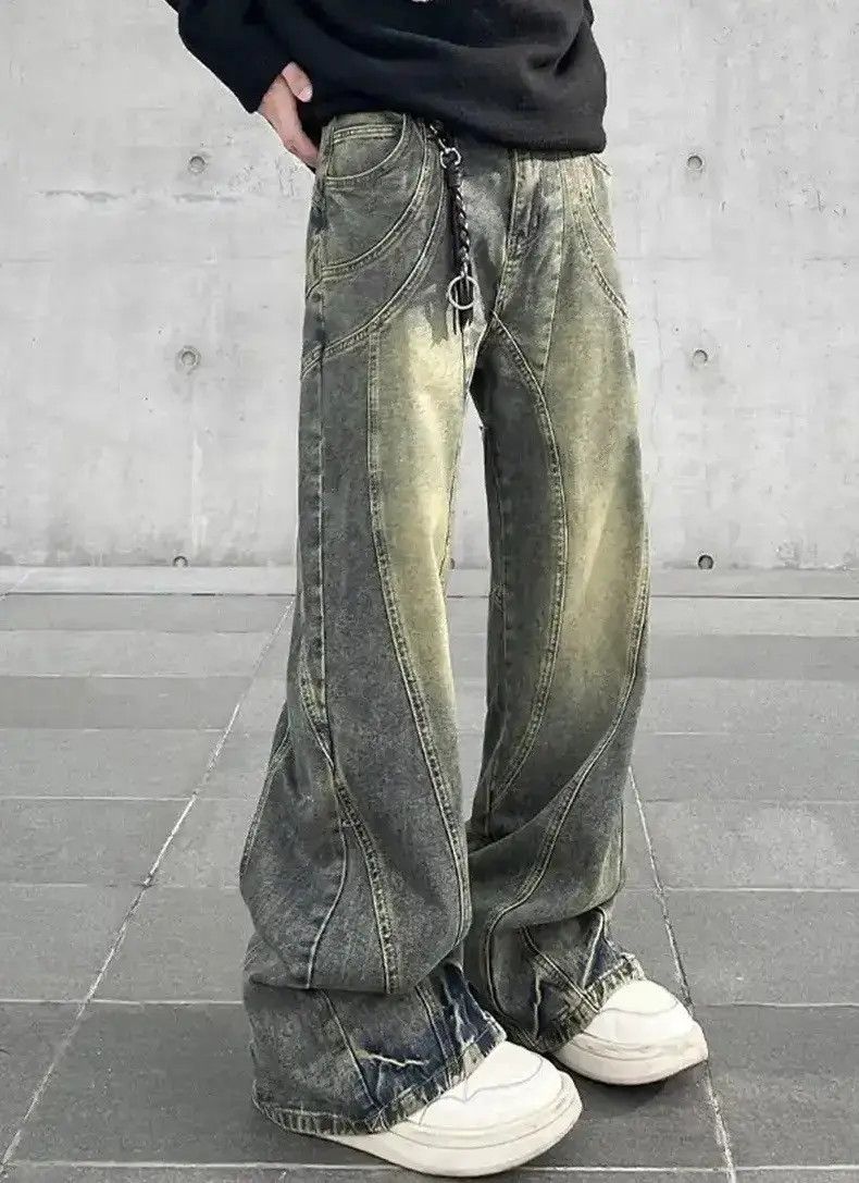 Japanese Brand Y2K Vintage Distressed Flared Baggy Jeans Size US 32 / EU 48 - 3 Thumbnail