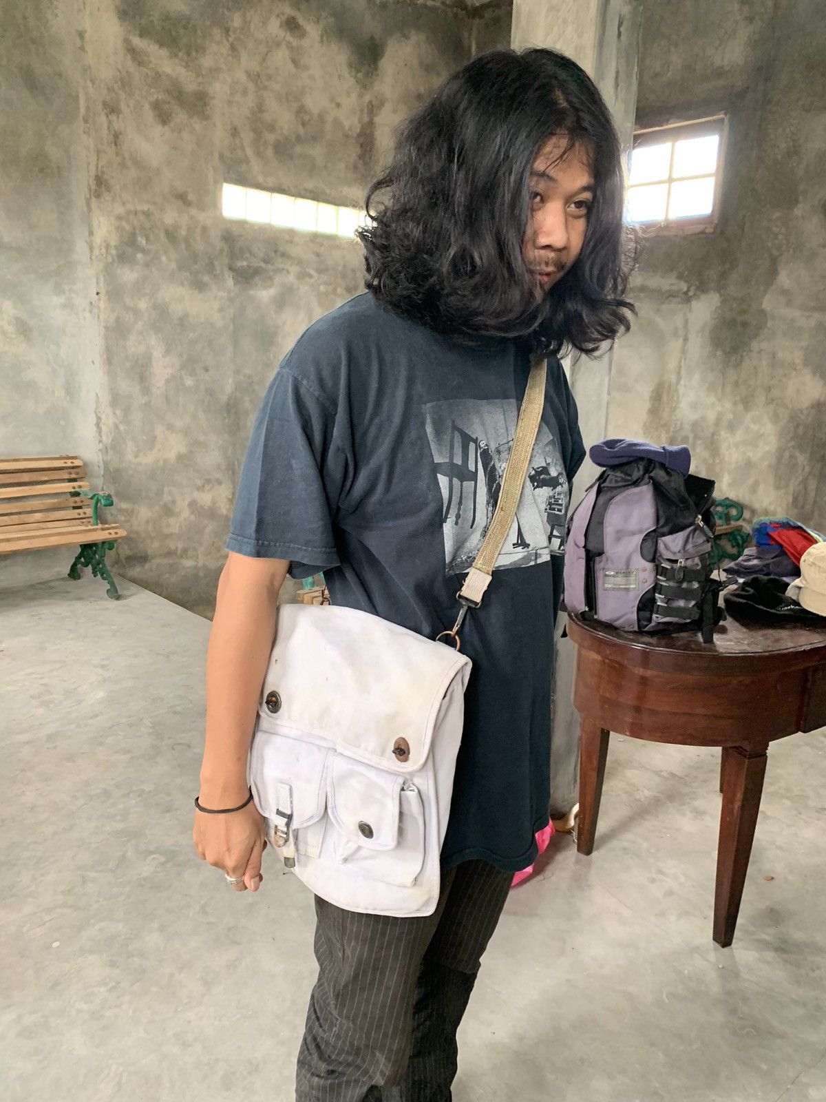 Japanese Brand Vintage Japanese Brand Style Military Shoulder Bag Size ONE SIZE - 7 Thumbnail