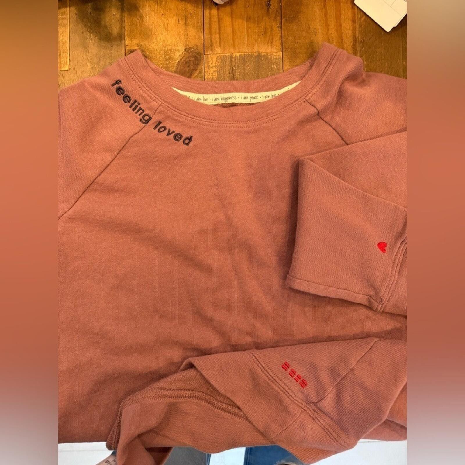 Other Peace Love World "Feeling Loved" pink Mauve Sweatshirt XS Size S / US 4 / IT 40 - 3 Thumbnail
