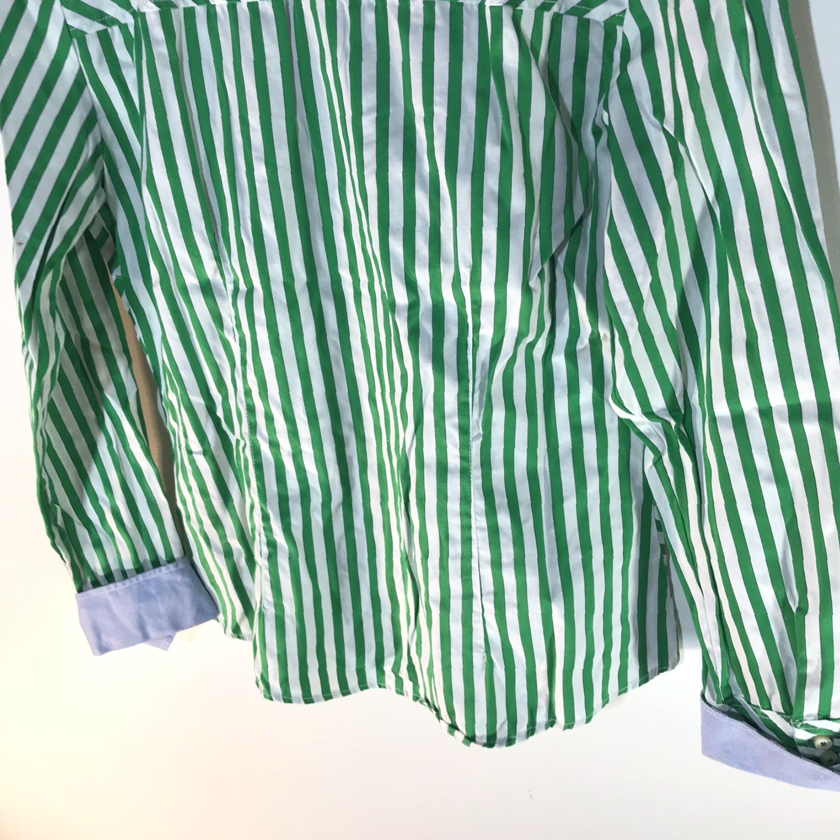 Tommy Hilfiger Tommy Hilfiger Grn/Wht Striped Business Button Up Womens Size M Size M / US 6-8 / IT 42-44 - 7 Thumbnail