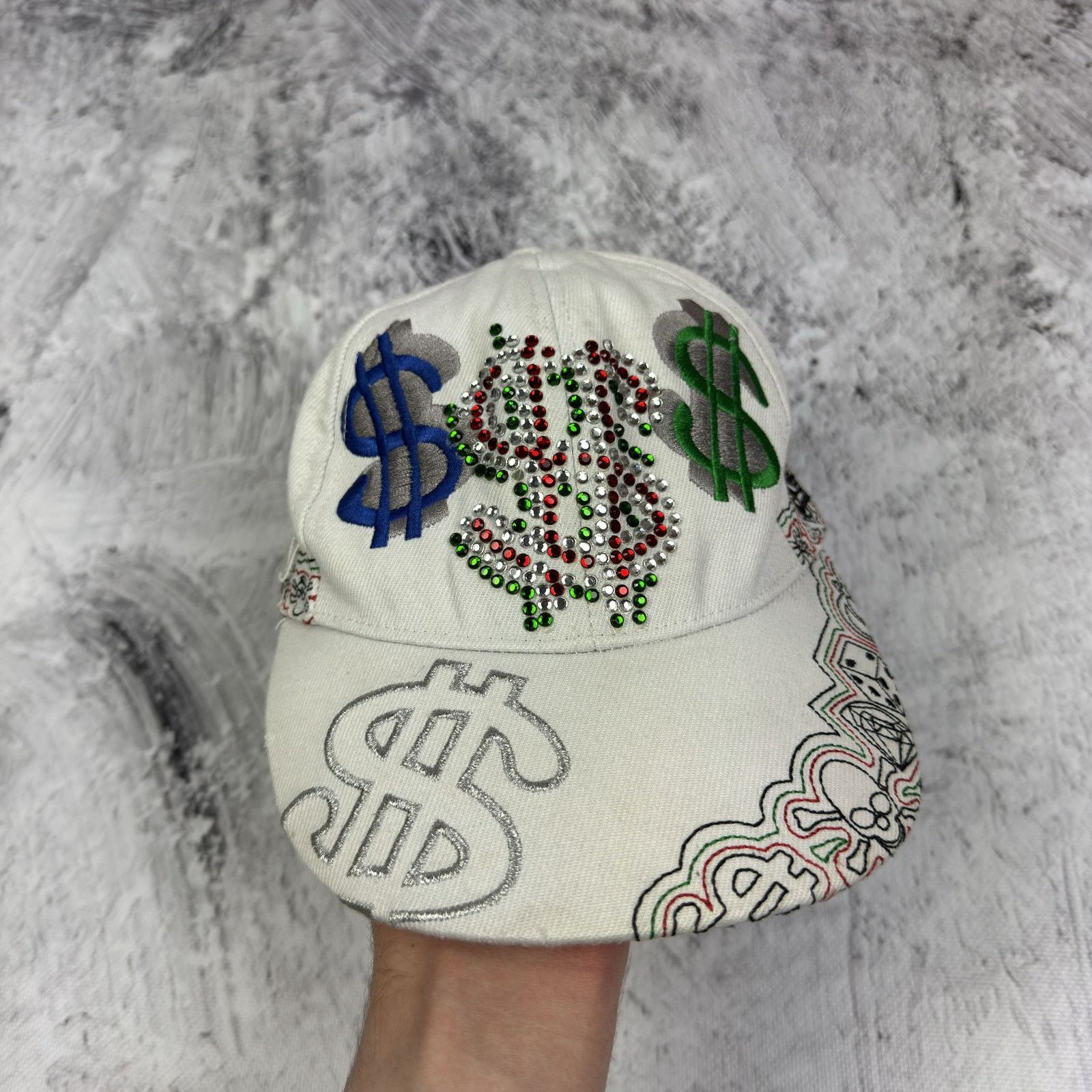 New Era Vintage New Era 2009 White Dollars Embroidered Hat Size ONE SIZE - 1 Thumbnail