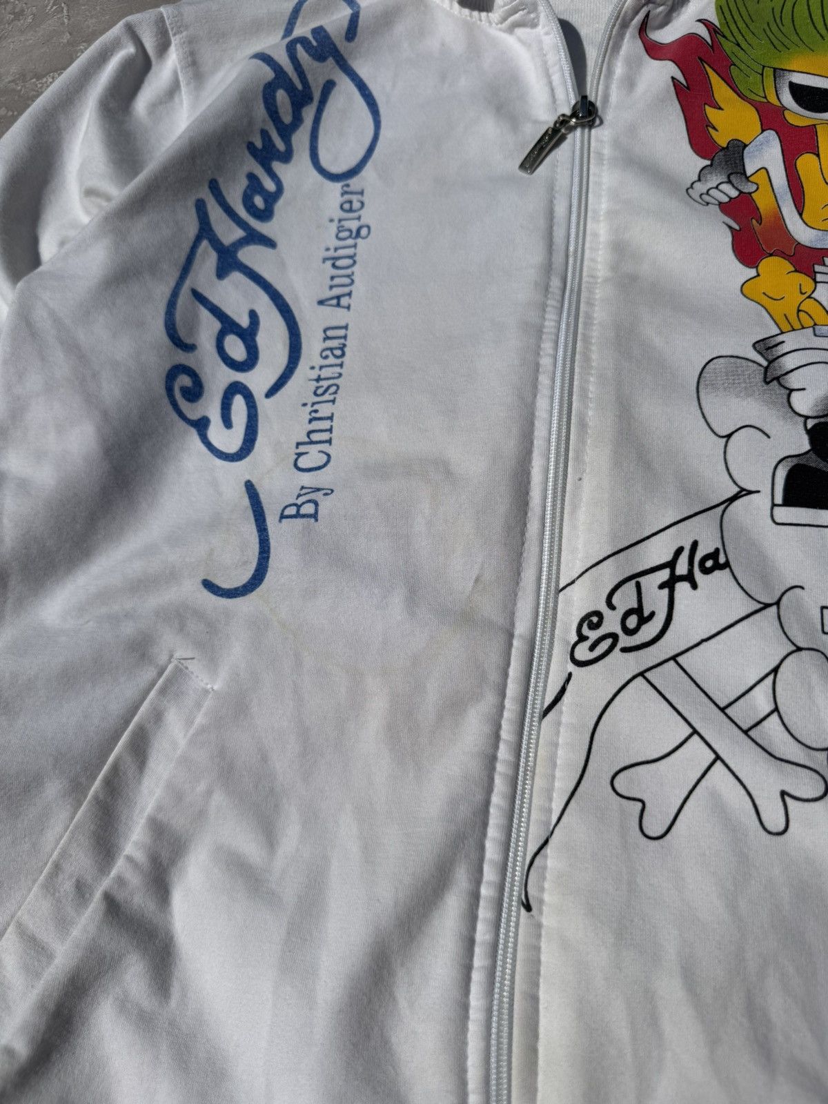 Ed Hardy Vintage Ed Hardy Biker Jesus Logo Distressed Zip Jacket Size M / US 6-8 / IT 42-44 - 11 Thumbnail
