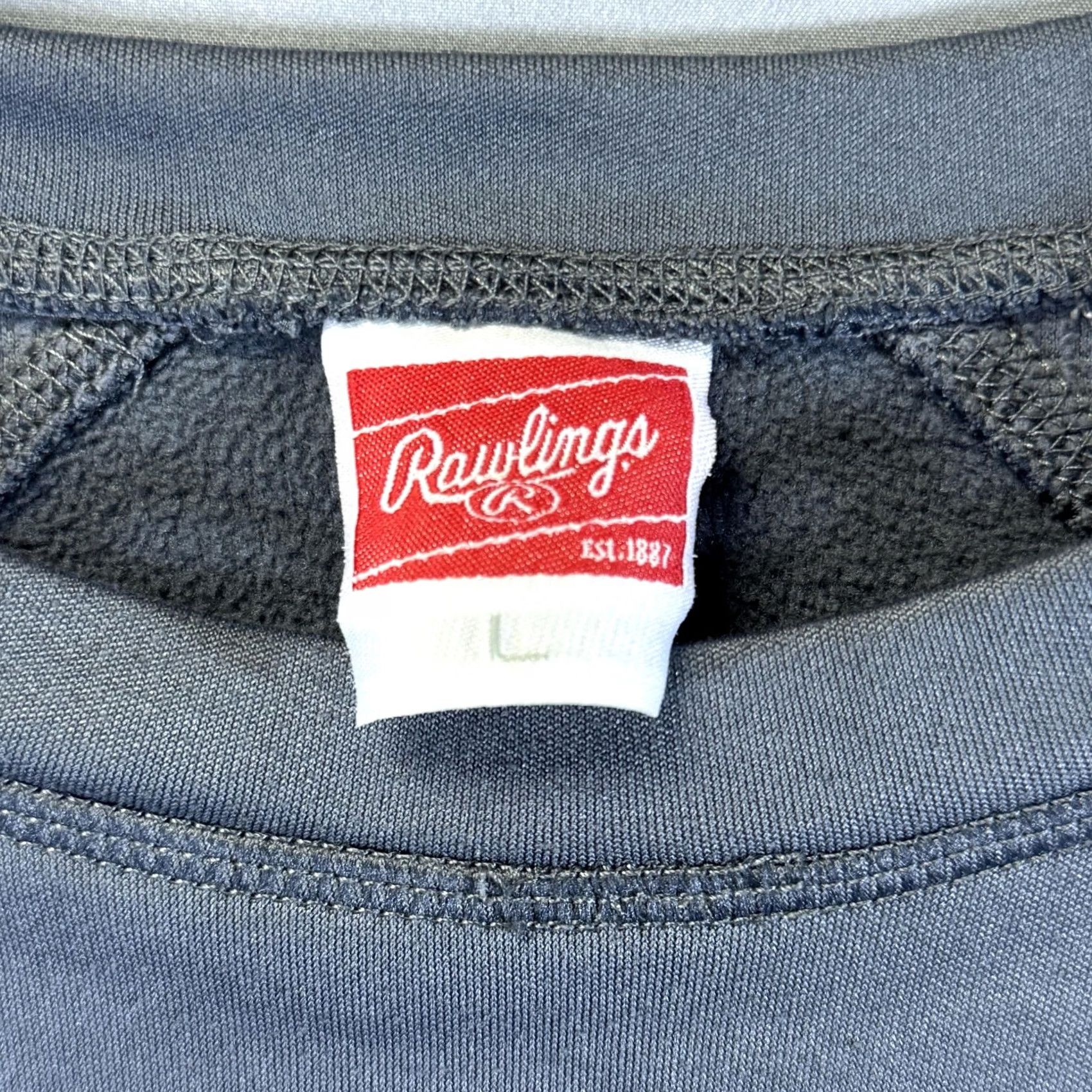 Vintage Rawlings Sweatshirt Mens L Gray Performance Pullover Raglan Crewneck Embroidered Logo Patch M Initial Size US L / EU 52-54 / 3 - 6 Thumbnail