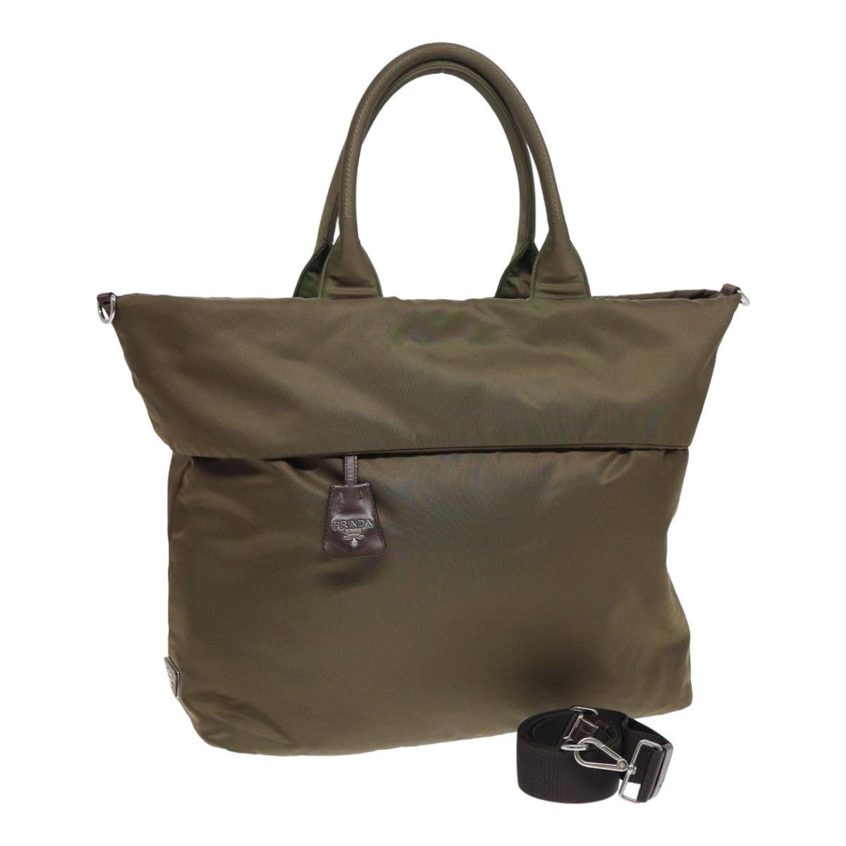 Prada PRADA Tote Bag Nylon Khaki Size ONE SIZE - 1 Thumbnail