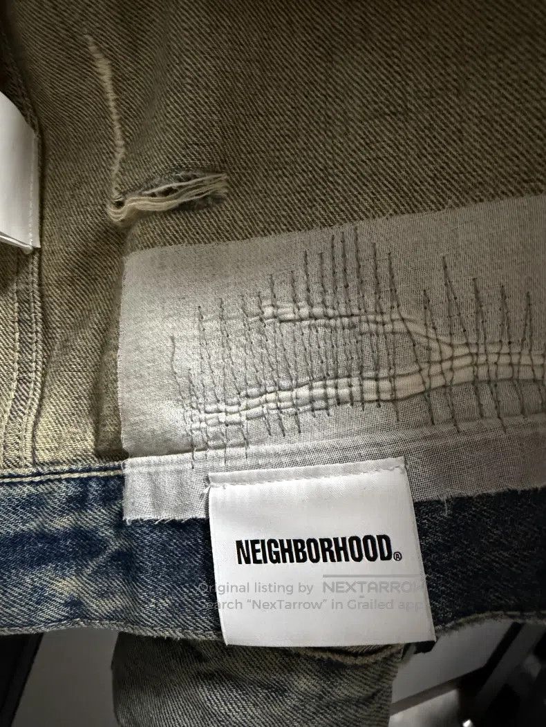 Neighborhood Neighborhood Collar Button Distressed Long Sleeve Denim Ja Size US XL / EU 56 / 4 - 5 Thumbnail