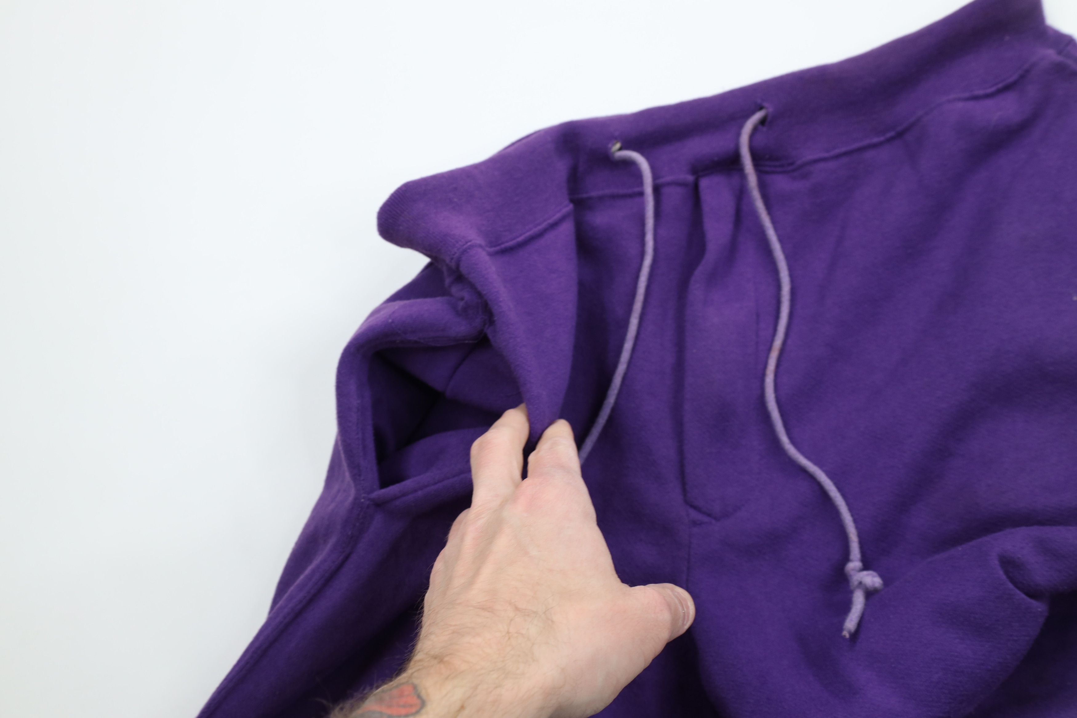 Vintage Vintage 90s Streetwear Distressed Blank Sweatpants Purple Size US 36 / EU 52 - 7 Thumbnail