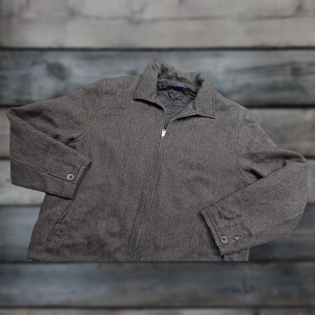Old Navy Old Navy Quilted Jacket Mens 2XL Gray Wool Full Zip Heavyweight Size US XXL / EU 58 / 5 - 1 Thumbnail