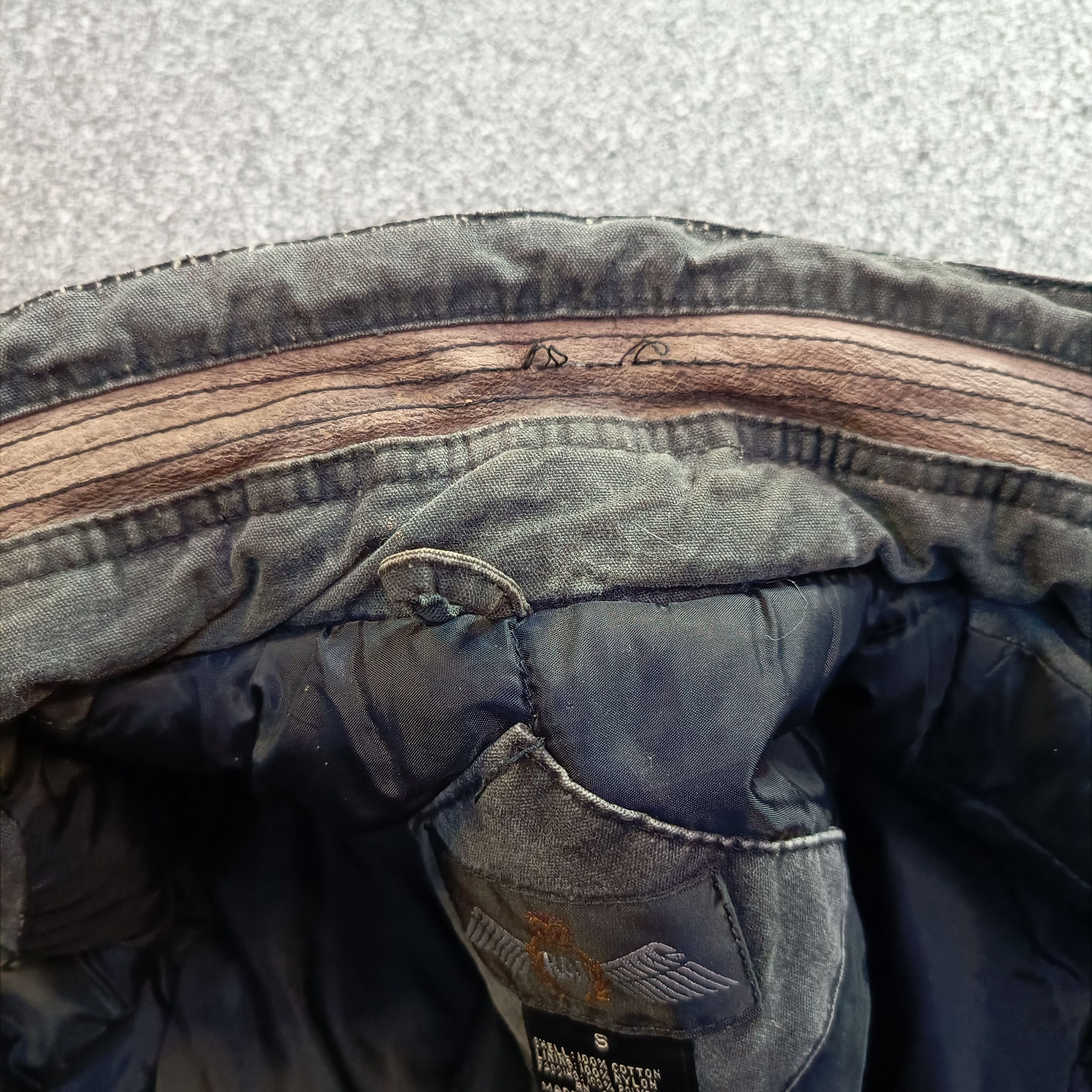 Vintage Destroyed Dirty Wash RAF Heavy Bomber Flight Jacket Rare Size US L / EU 52-54 / 3 - 13 Thumbnail
