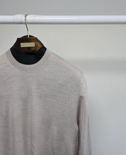 Tom Ford o1sm1stk0725 Knit Crewneck Sweater in Natural Size US M / EU 48-50 / 2 - 2 Thumbnail
