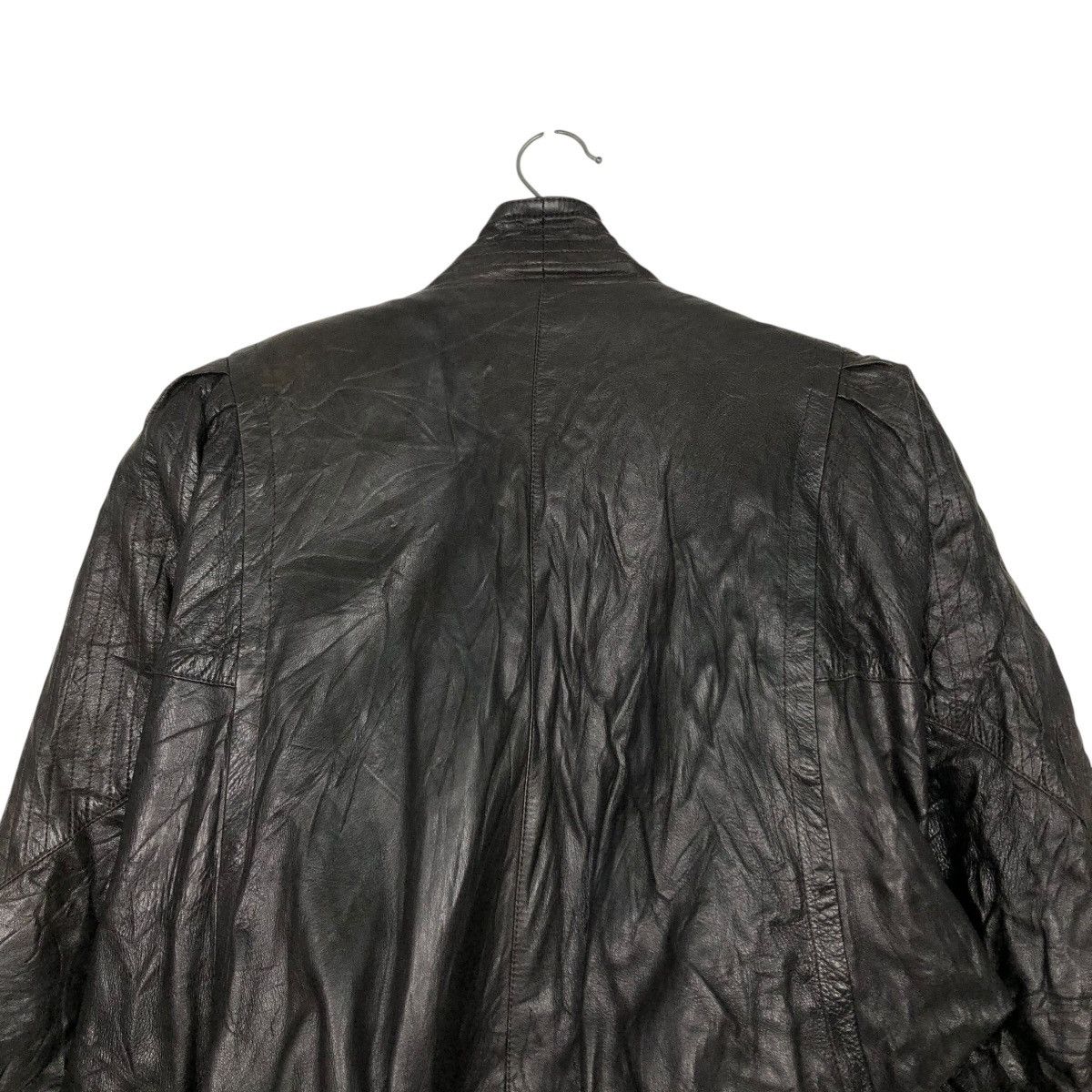 Vintage 🔥CROPPED BONDAGE BIKER LEATHER JACKET SERGE MIKO PARIS Size US M / EU 48-50 / 2 - 11 Thumbnail