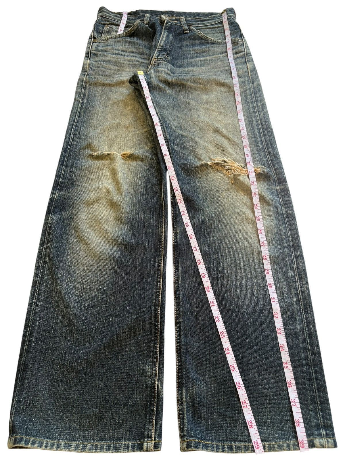 Lee Vintage Lee Mud Wash Distressed Loose Baggy Jeans Size US 28 / EU 44 - 13 Thumbnail