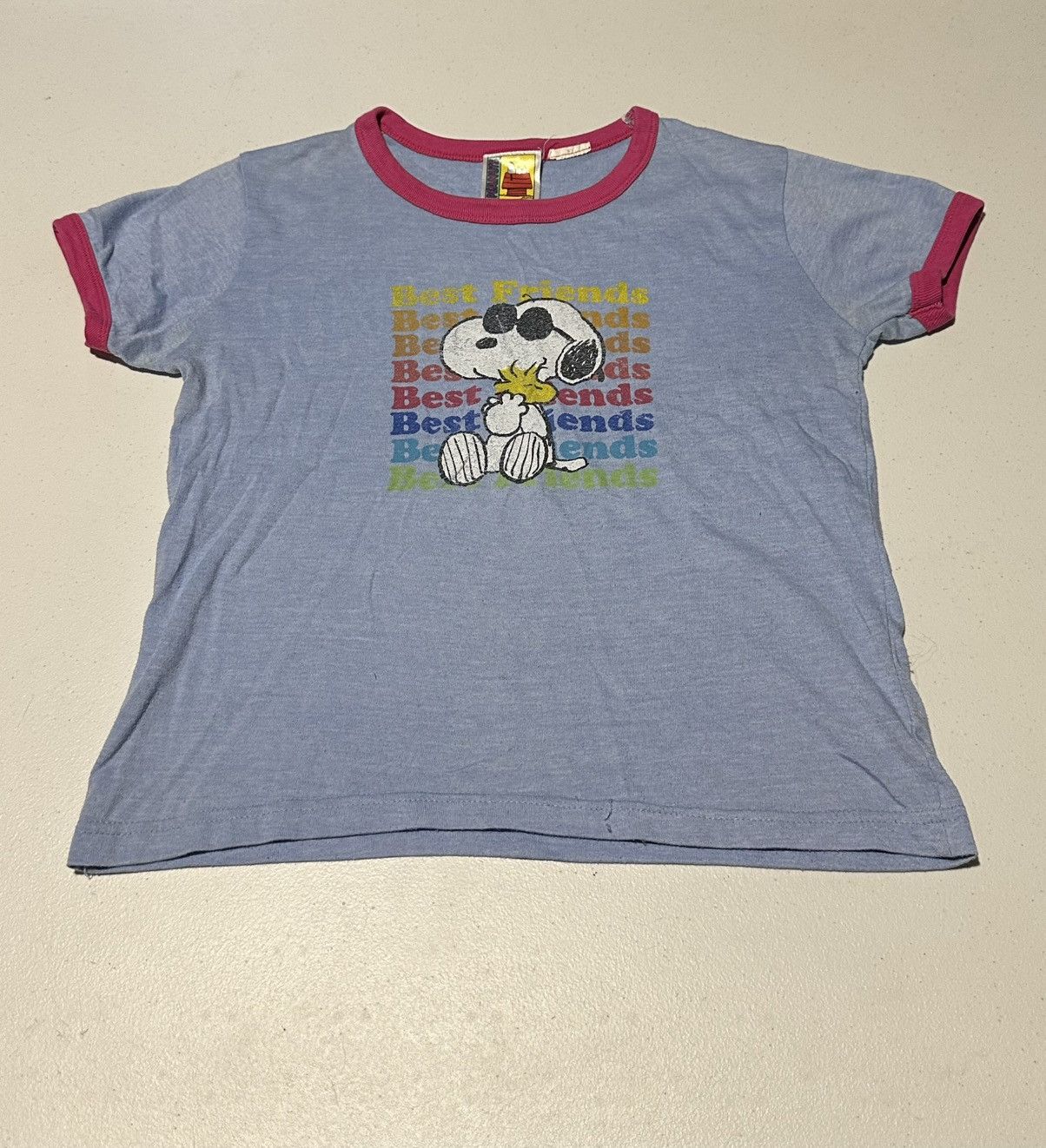 Peanuts Vintage Peanuts Snoopy graphic youth girls ringer T-shirt Size XS / US 0-2 / IT 36-38 - 1 Thumbnail