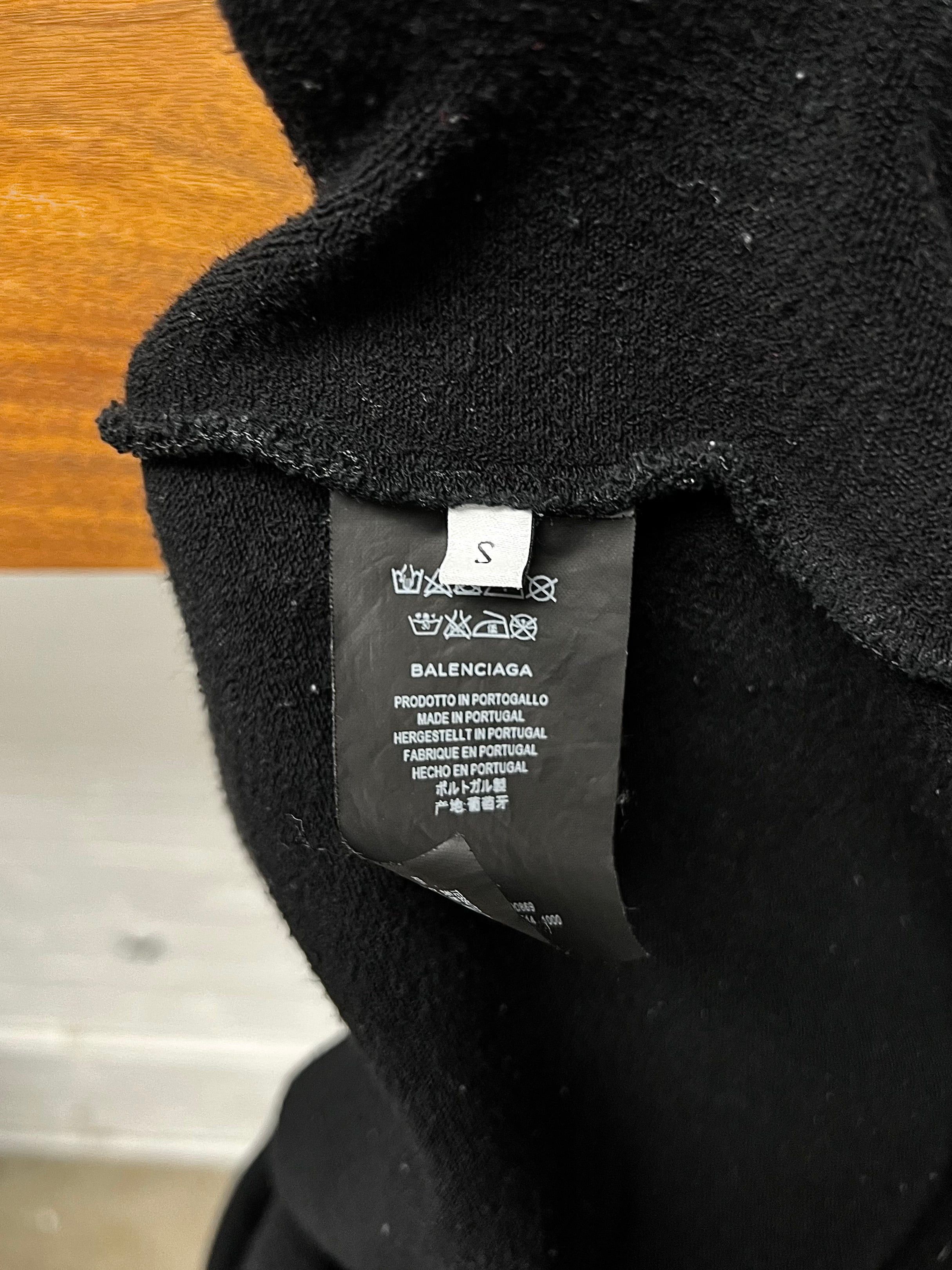 Balenciaga 2017 Balenciaga ‘Simple Logo’ Black Zip-Up Hoodie Size US S / EU 44-46 / 1 - 5 Thumbnail