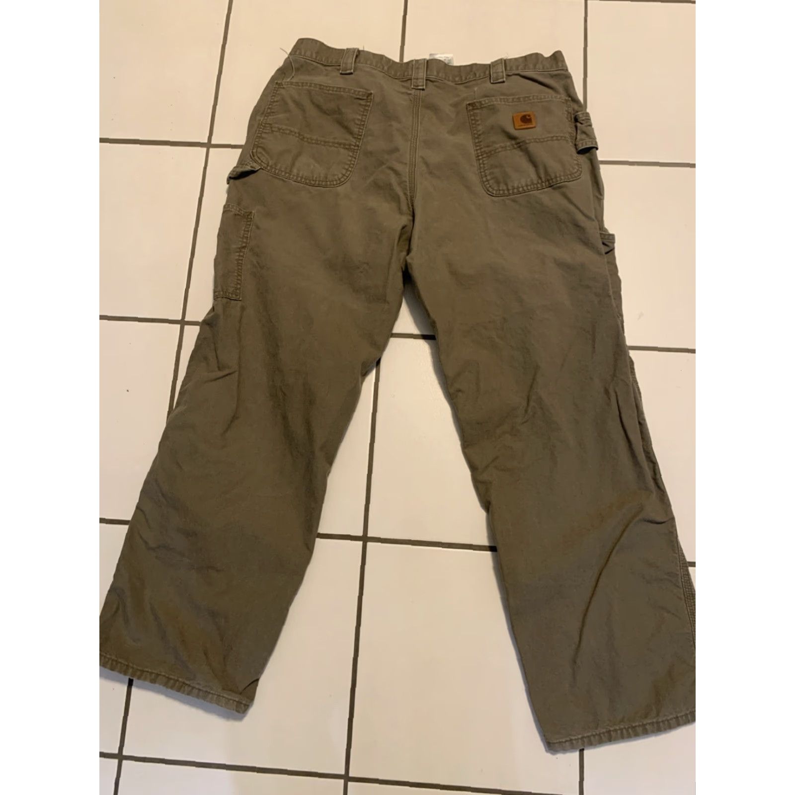 Carhartt Carhartt Men’s Carpenter Canvas Pants 40x29 Workwear Brown Regular Straight Hammer Loop Size US 40 / EU 56 - 3 Thumbnail