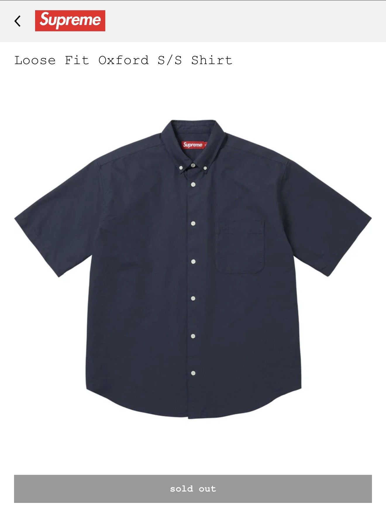 Supreme Supreme Loose Fit Oxford Shirt | Grailed
