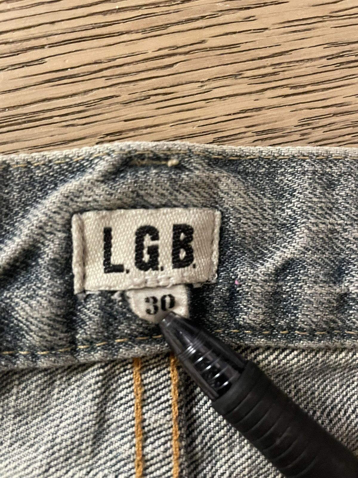 Le Grande Bleu (L.G.B.) L.G.B. Crazy Wolf Skull Denim Size US 30 / EU 46 - 4 Thumbnail