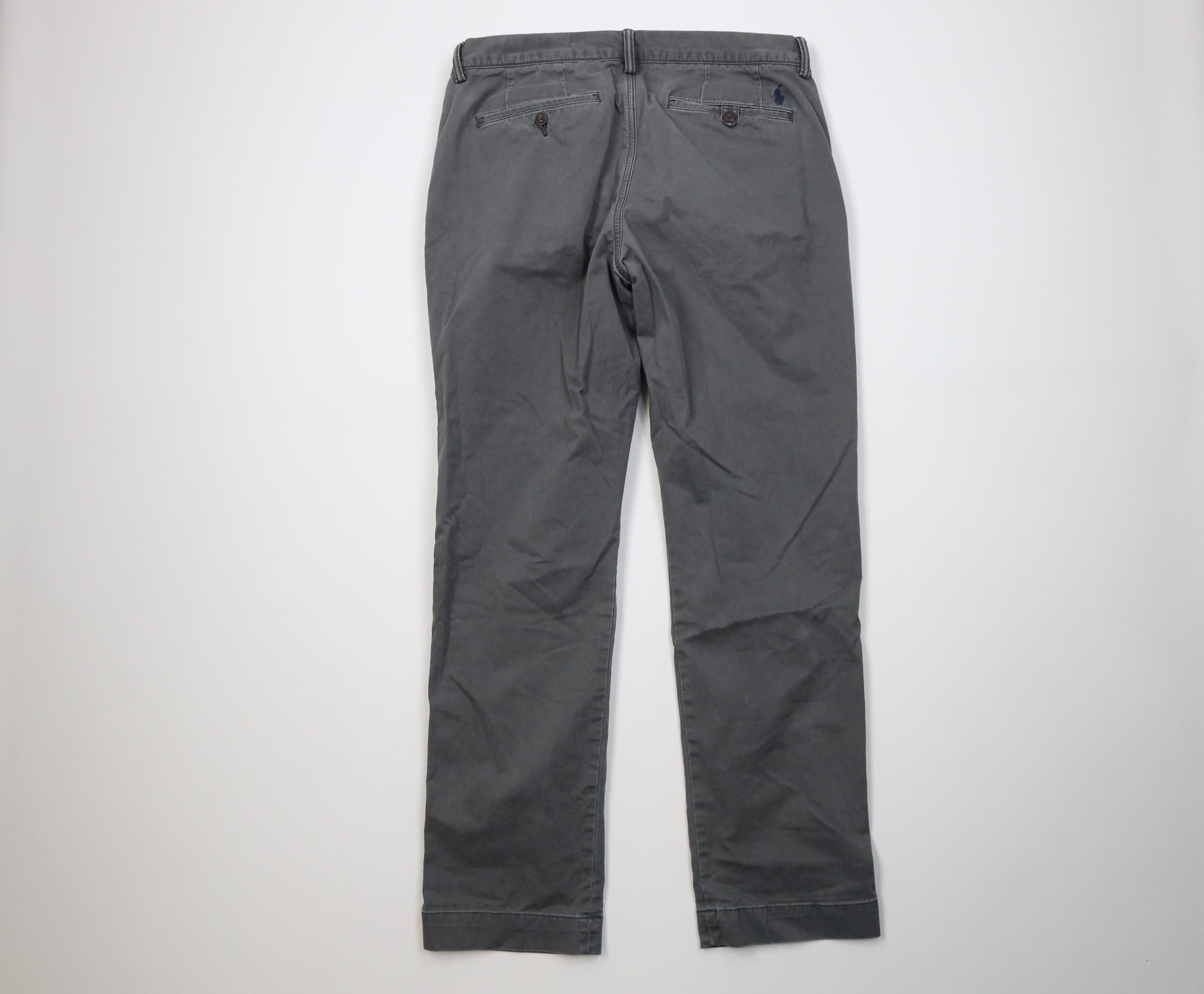 Polo Ralph Lauren Vintage Y2K Ralph Lauren Cotton Twill Chino Pants Gray Size US 33 - 8 Thumbnail