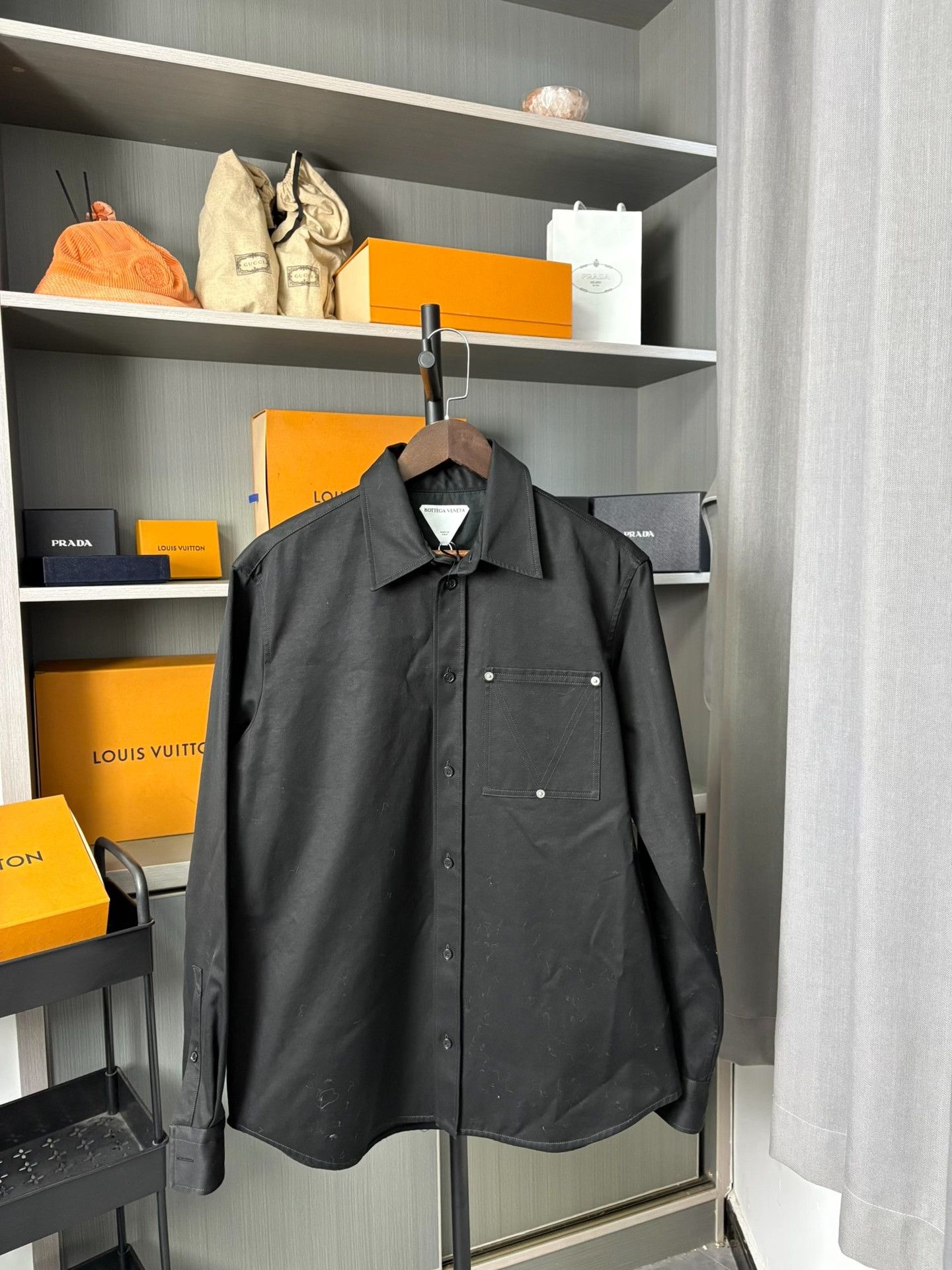 Bottega Veneta Bottega Veneta Denim Black Button Up 46 Women Size L / US 10 / IT 46 - 1 Thumbnail