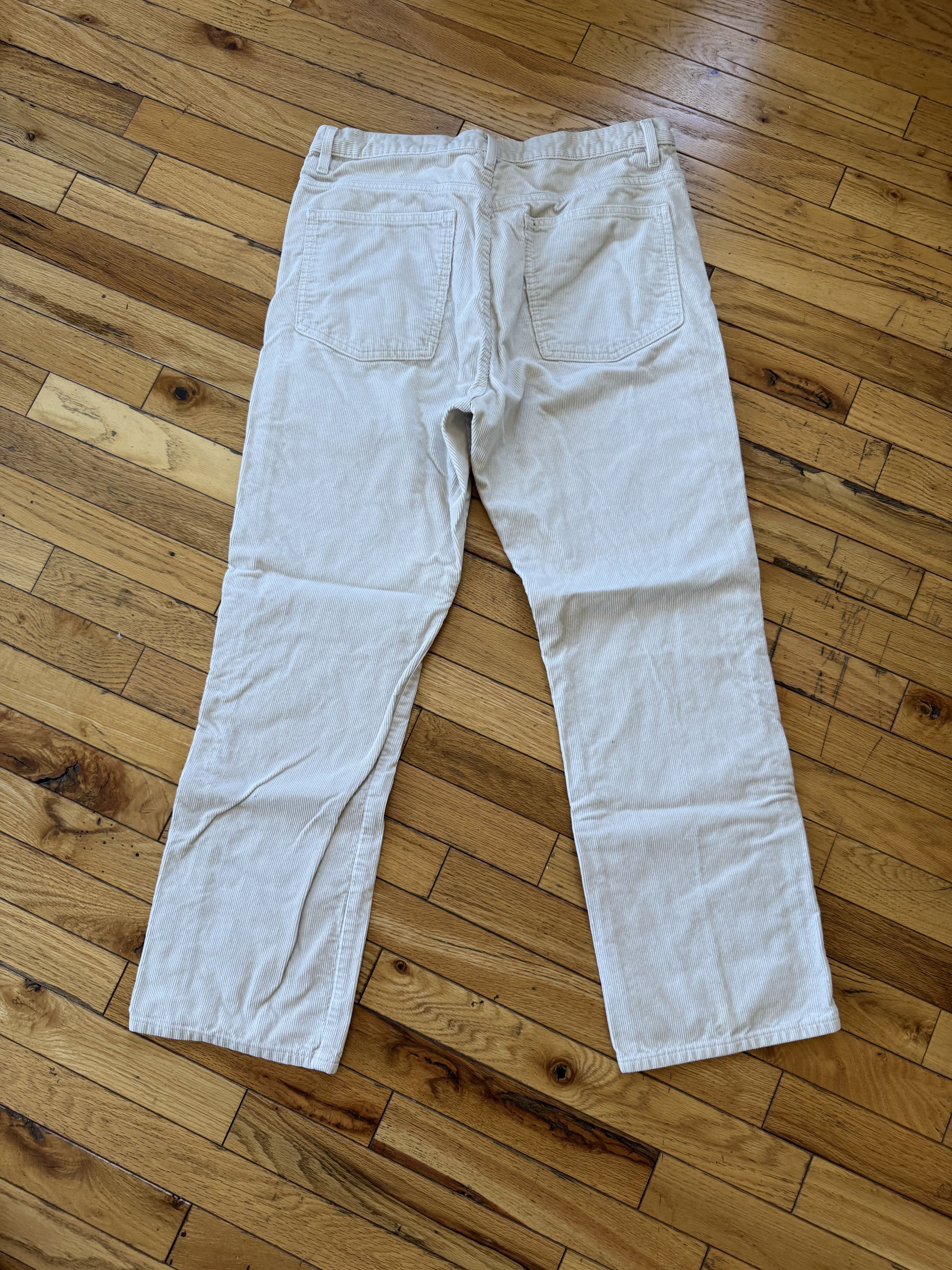 Lemaire × Uniqlo Uniqlo U (Lemaire) Off-White Corduroy Pants Size US 33 - 3 Thumbnail