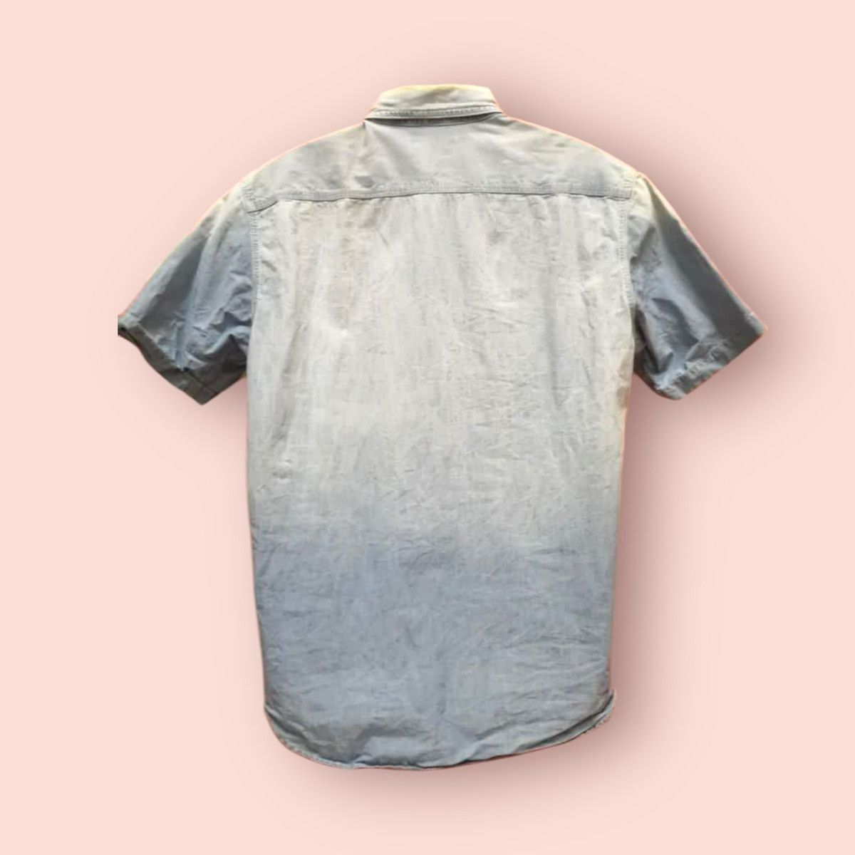 Japanese Brand × Jun Takahashi × Uniqlo VINTAGE UNIQLO DOUBLE CHEST POCKET FADED CAMBRAY SHIRT Size US L / EU 52-54 / 3 - 10 Thumbnail