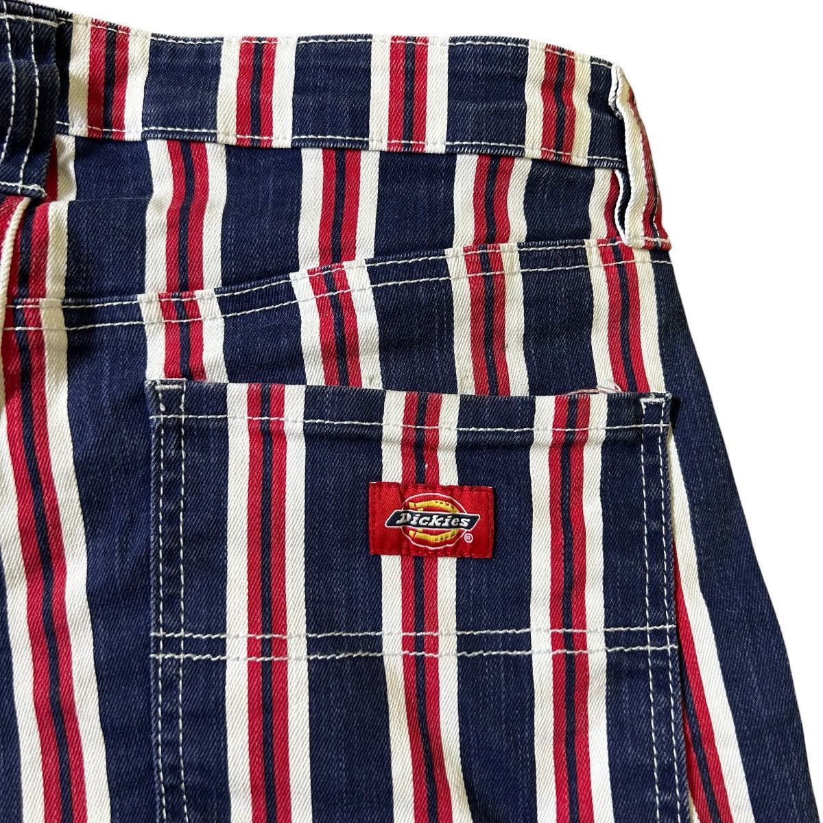 Dickies Vintage Y2K Dickies Striped Blue Red And White Short Size 28" / US 6 / IT 42 - 4 Thumbnail