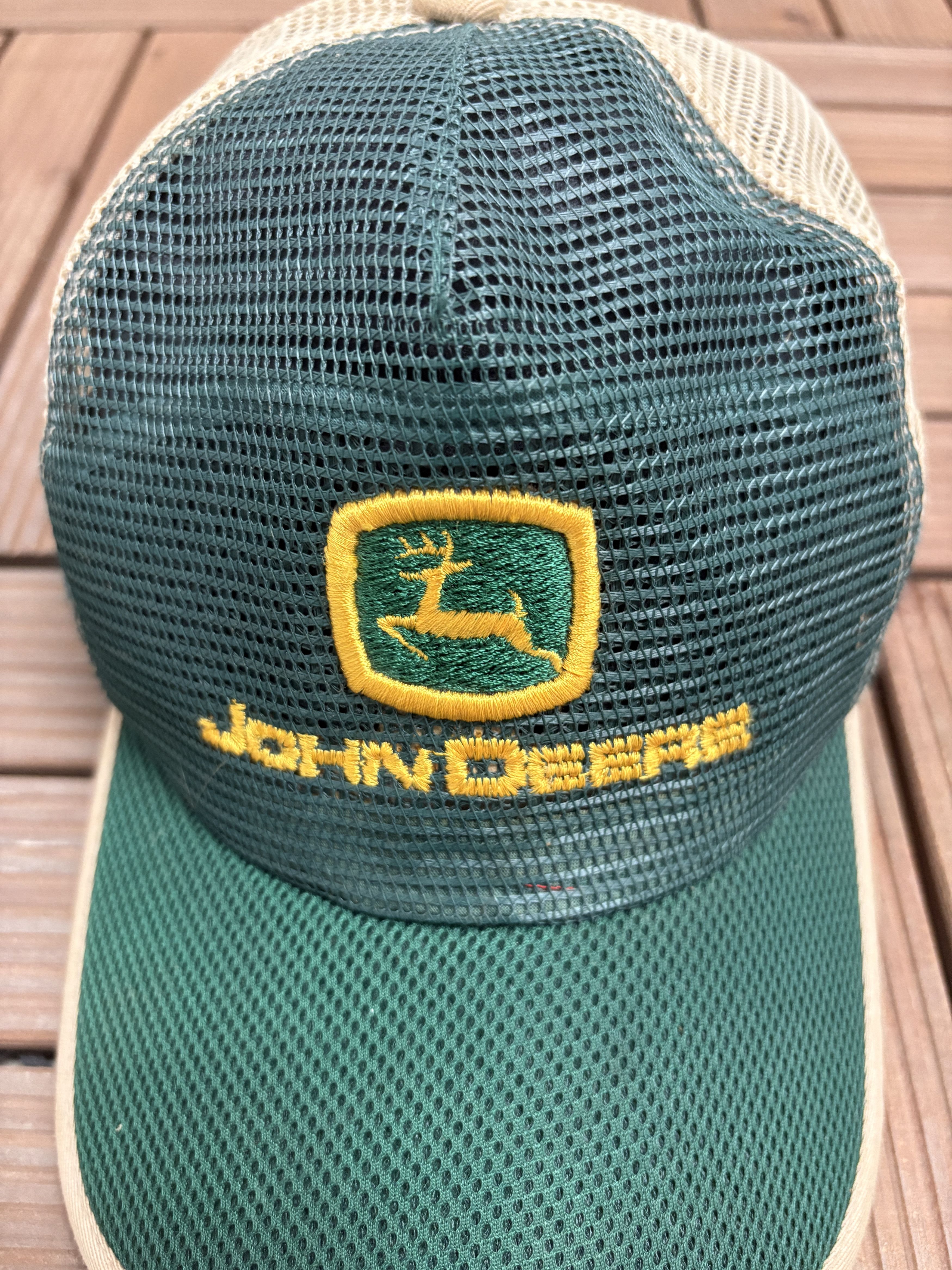 John Deere × Vintage John Deere Embroidered Vintage Green Snap Back Hat Cap Size ONE SIZE - 3 Thumbnail