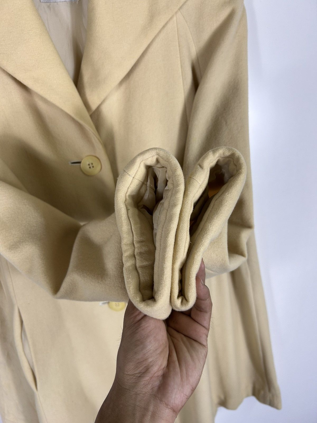 Designer × Norma Kamali × Vintage 🔥Norma Kamali Button Waterfall Collar Coat Jacket Size M / US 6-8 / IT 42-44 - 7 Thumbnail
