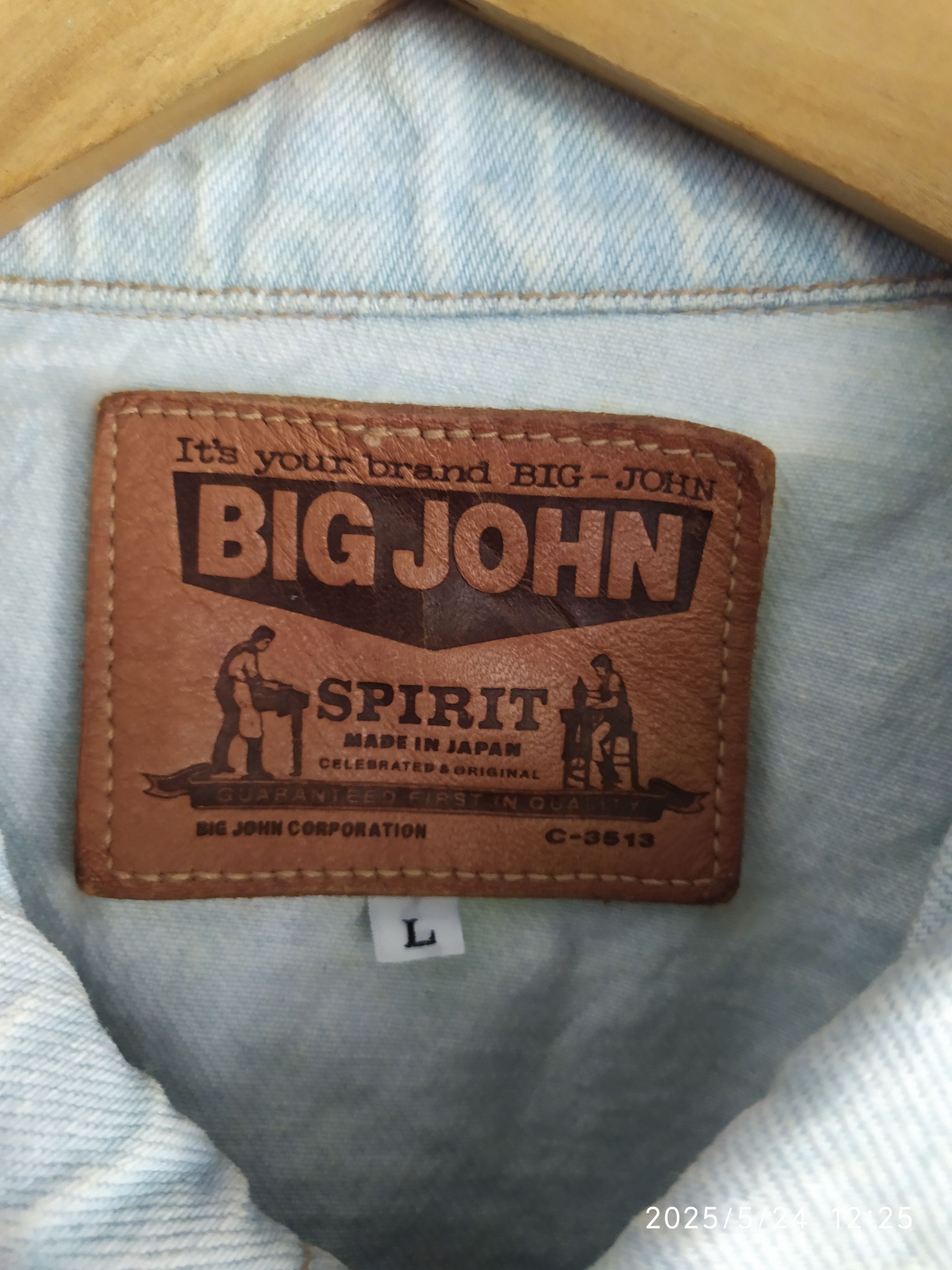 Big John × Vintage Vtg BIG JOHN SPIRIT Denim Jacket Size US L / EU 52-54 / 3 - 6 Thumbnail