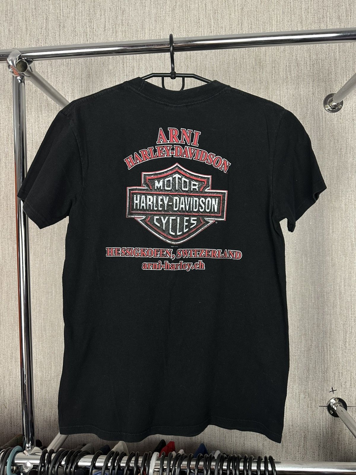 Harley Davidson × Vintage 2011 ARNI Harley Davidson Switzerland Number One America Tee Size US M / EU 48-50 / 2 - 6 Thumbnail