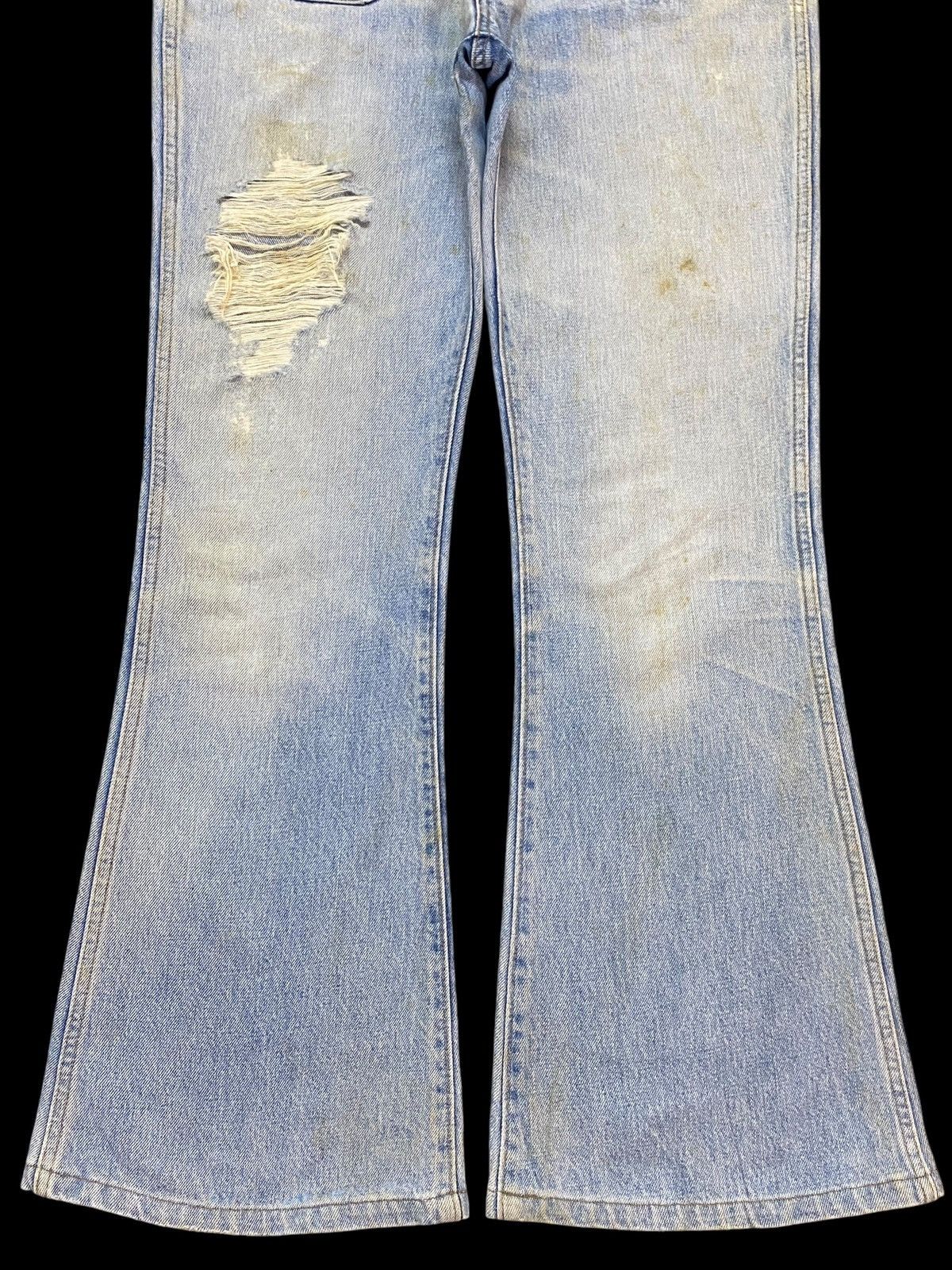 Tornado Mart Vintage Big John 70’s Fade Grunge Distressed Flare Jeans Size US 32 / EU 48 - 5 Thumbnail