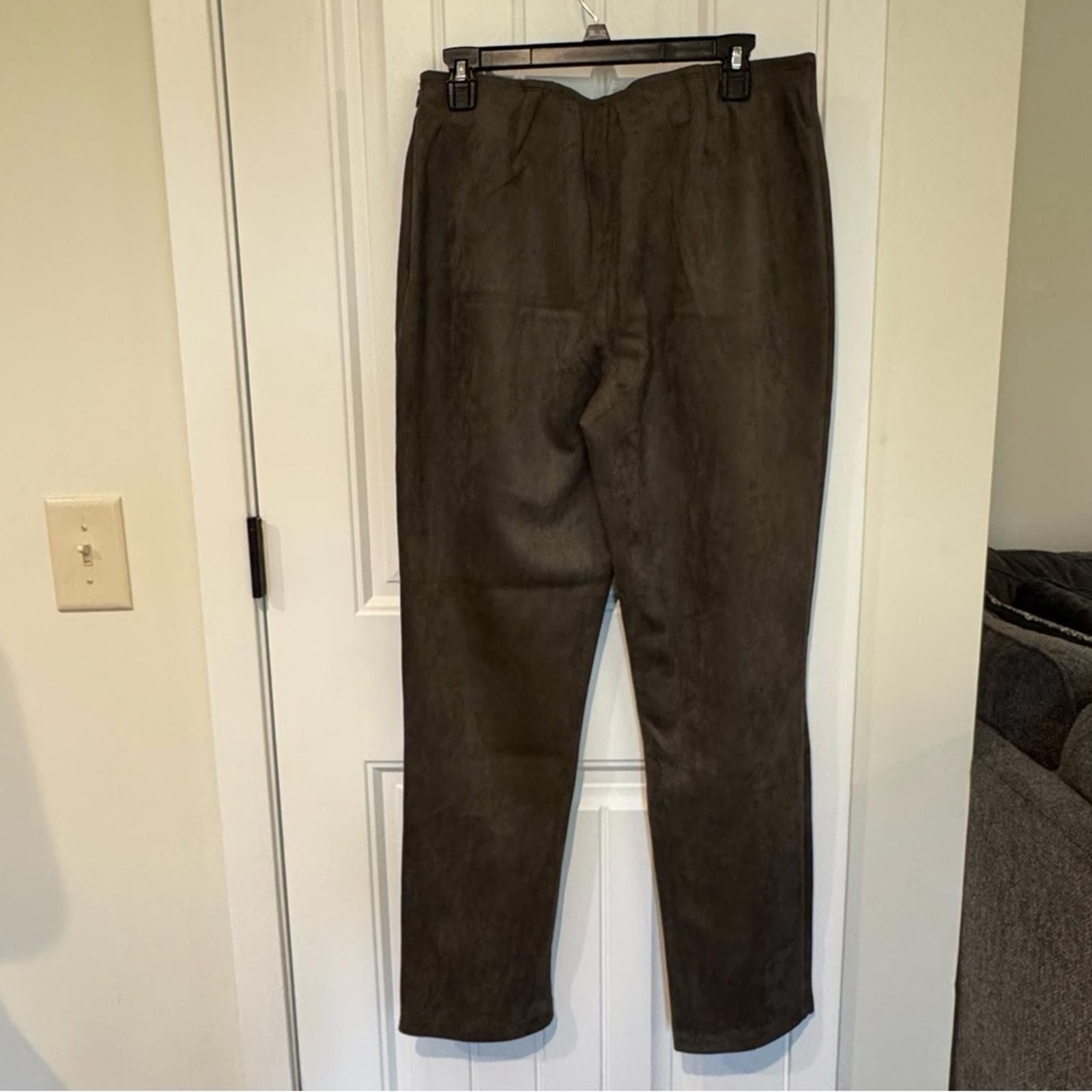 Other New MarlaWynne Olive Suede Size 14 Pants Size 36" / US 14 / IT 50 - 5 Thumbnail