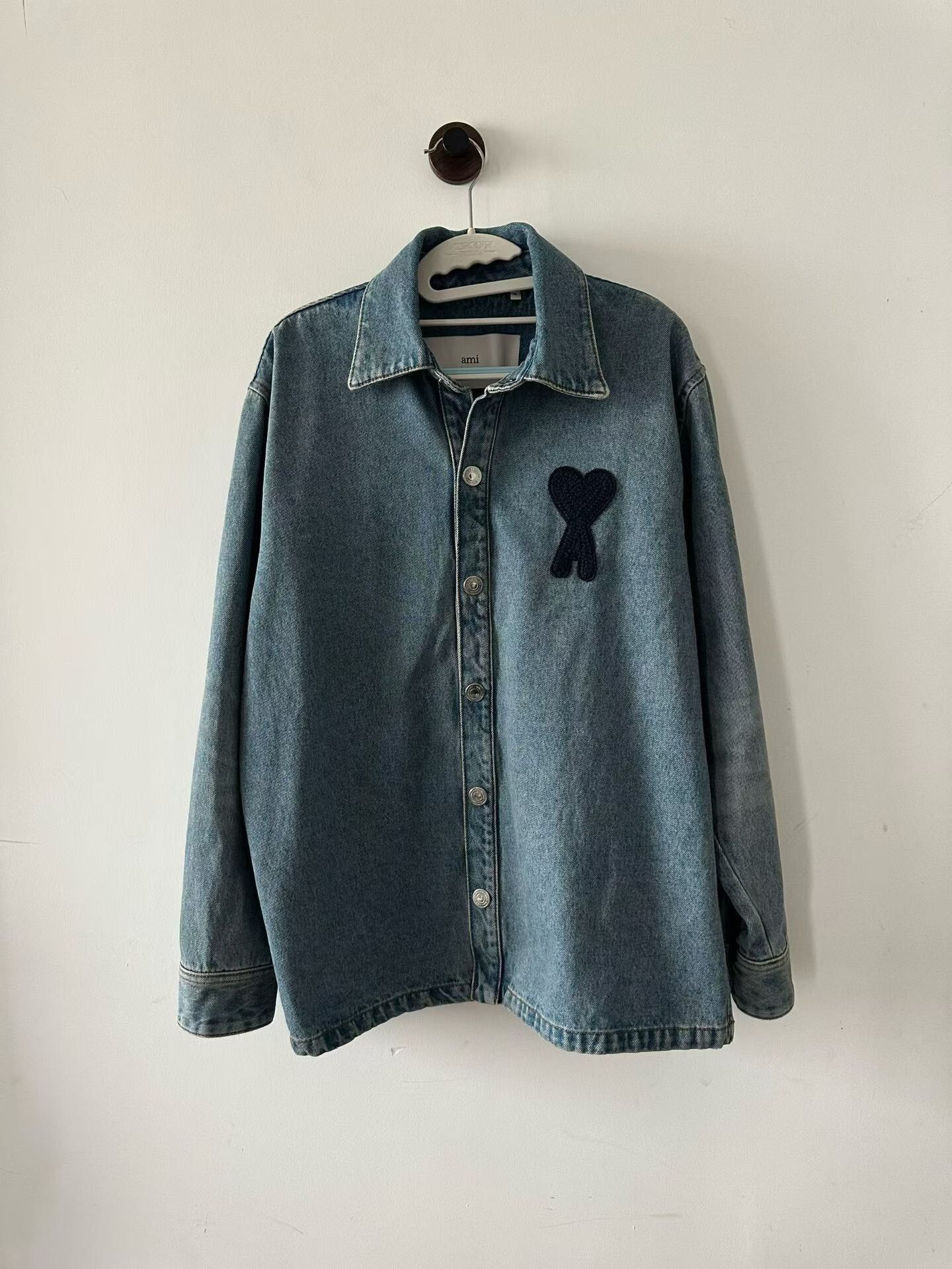 AMI Ami Heart Denim Jacket Size S / US 4 / IT 40 - 1 Thumbnail