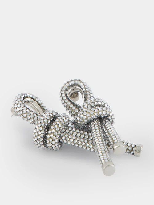 Balenciaga o1w1db10325 Size: OS / Rope Earrings in Silver Size ONE SIZE - 3 Thumbnail