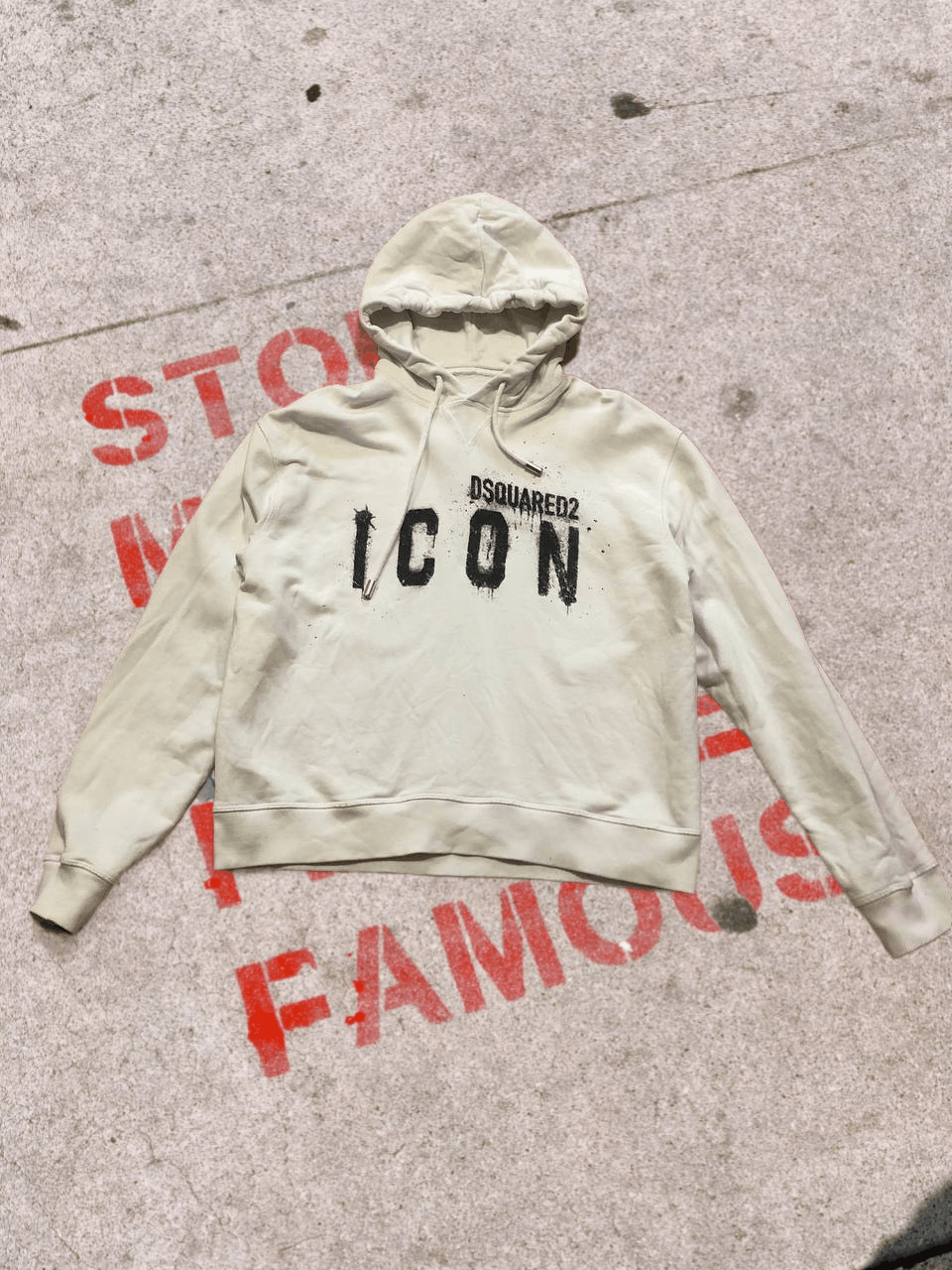 Dsquared2 DSQUARED2 ICON White Hoodie Big Logo Size M / US 6-8 / IT 42-44 - 1 Thumbnail