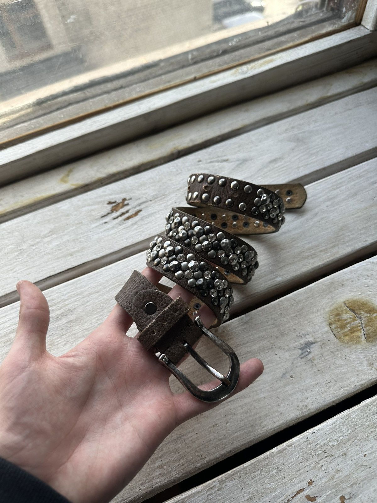 Japanese Brand × Vintage 🚨Vintage Crazy Metal Belt Drip Japanese Hype bb Simon Size ONE SIZE - 1 Thumbnail