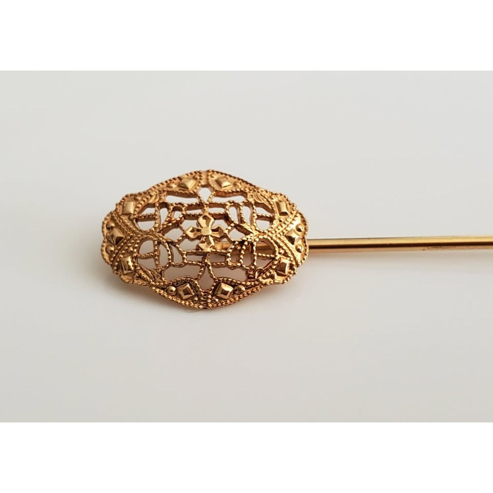 Other Vintage Art Deco Filigree Lapel Pin Size ONE SIZE - 2 Thumbnail