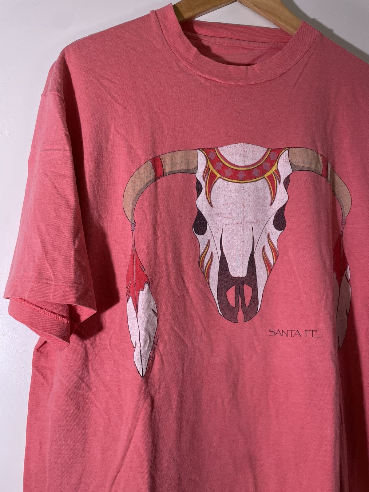 Vintage 90’s 2000’s Y2K VTG Vintage Santa Fe Animal Skull Tee Shirt Size US XL / EU 56 / 4 - 3 Thumbnail