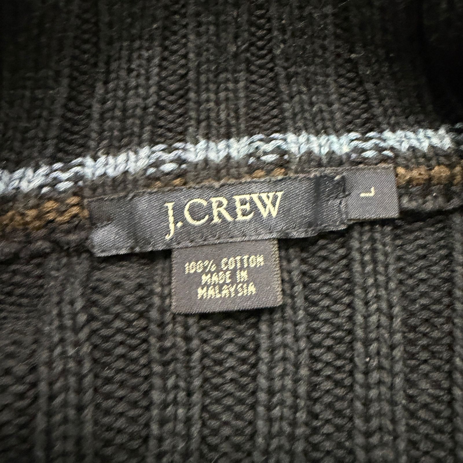 J.Crew Vintage J Crew Quarter Zip Sweater Mens Large Blue Pullover Size US L / EU 52-54 / 3 - 4 Thumbnail