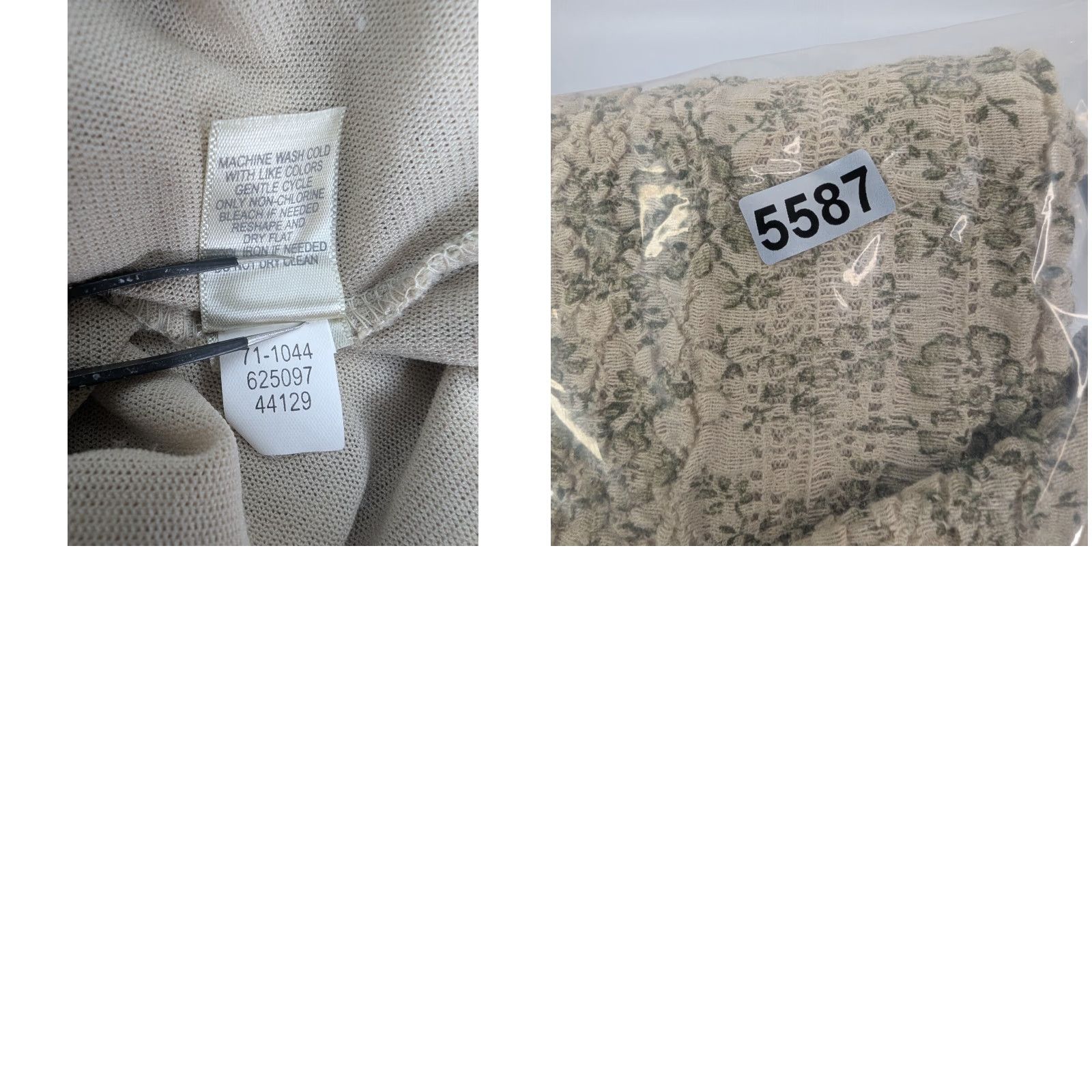 J. Jill J. Jill Blouse Shirt Womens Beige Floral Long Sleeve Round Neck L Regular Stretch Chiffon Lined Bell Sleeve Casual Modern Size L / US 10 / IT 46 - 8 Thumbnail