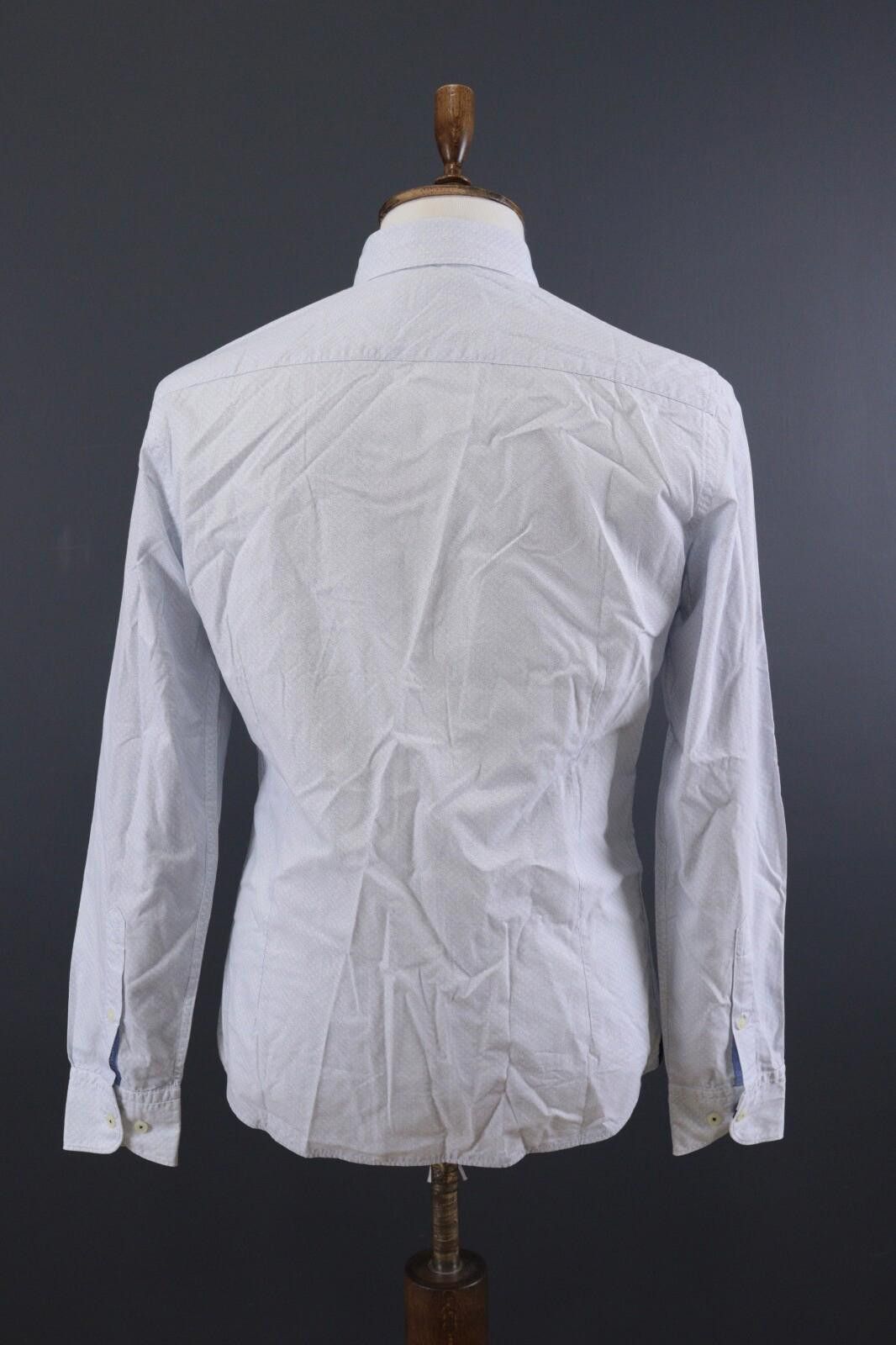 Designer Hackett London Slim Fit Luxury Blue Shirt Size M Size US M / EU 48-50 / 2 - 7 Thumbnail