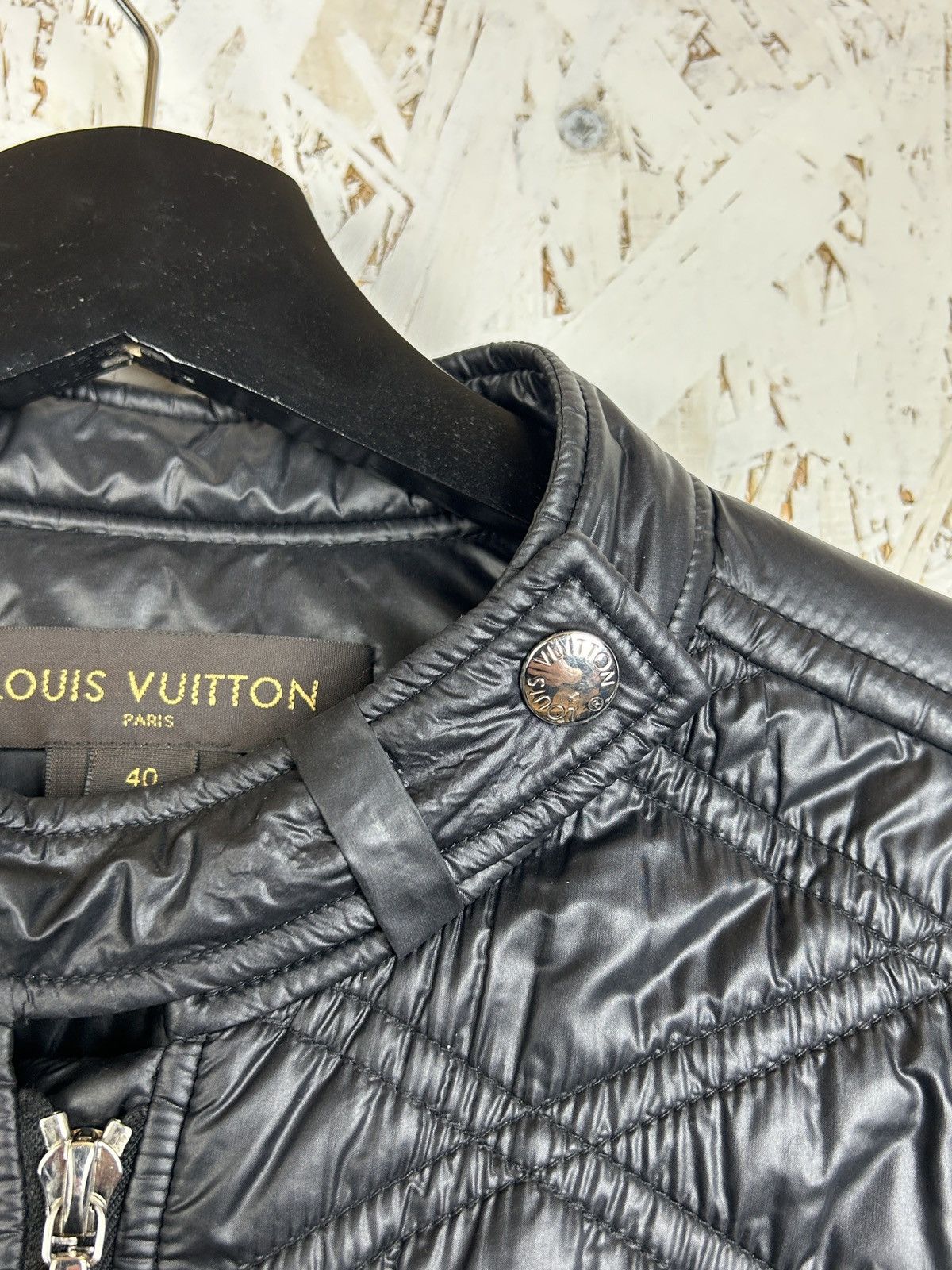 Louis Vuitton Louis Vuitton FW17 Ribbed Waist Quilted Jacket Black 40 Size S / US 4 / IT 40 - 5 Thumbnail