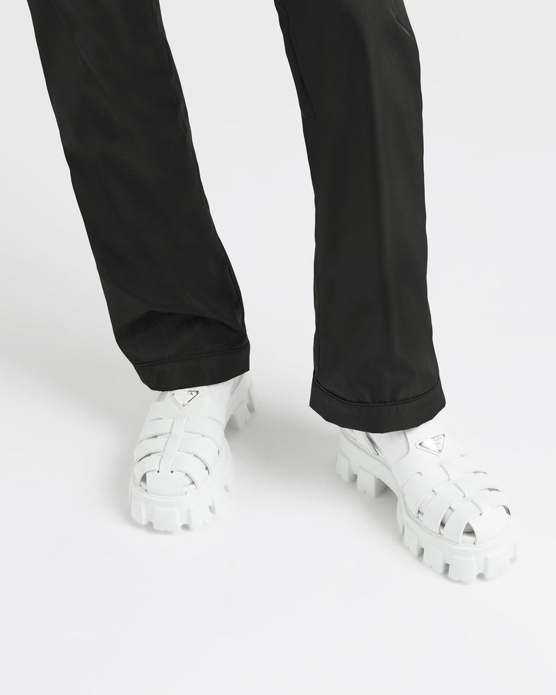 Prada o1mt1gz0526 Rubber Sandals in White Size US 8 / EU 41 - 3 Thumbnail
