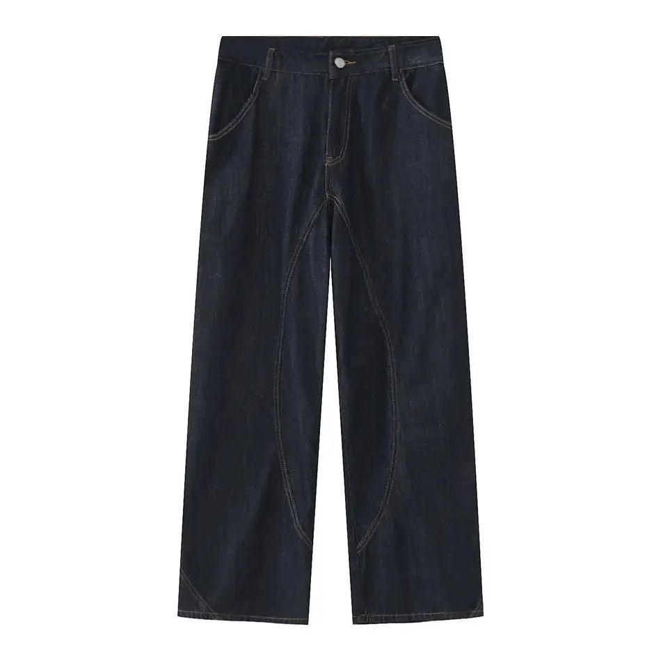 Japanese Brand Retro loose straight leg casual jeans Size US 32 / EU 48 - 5 Thumbnail