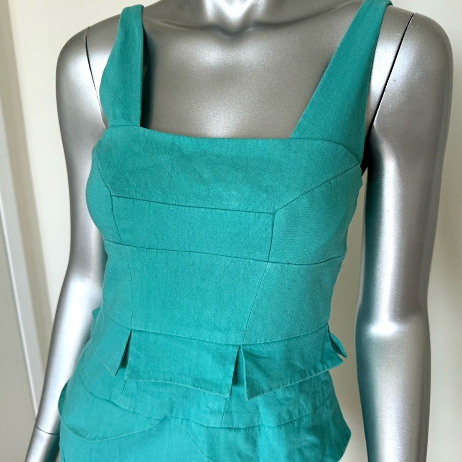 Nicole Miller NICOLE MILLER Artelier Turquoise Dress, Size 2 Size XS / US 0-2 / IT 36-38 - 2 Thumbnail