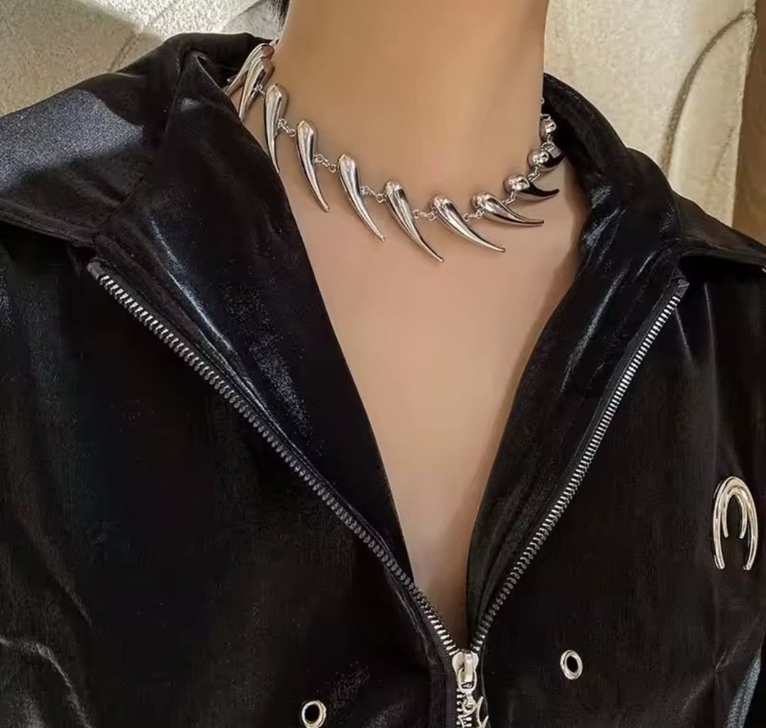 Jewelry Rivet chain choker necklace water drop Size ONE SIZE - 3 Thumbnail