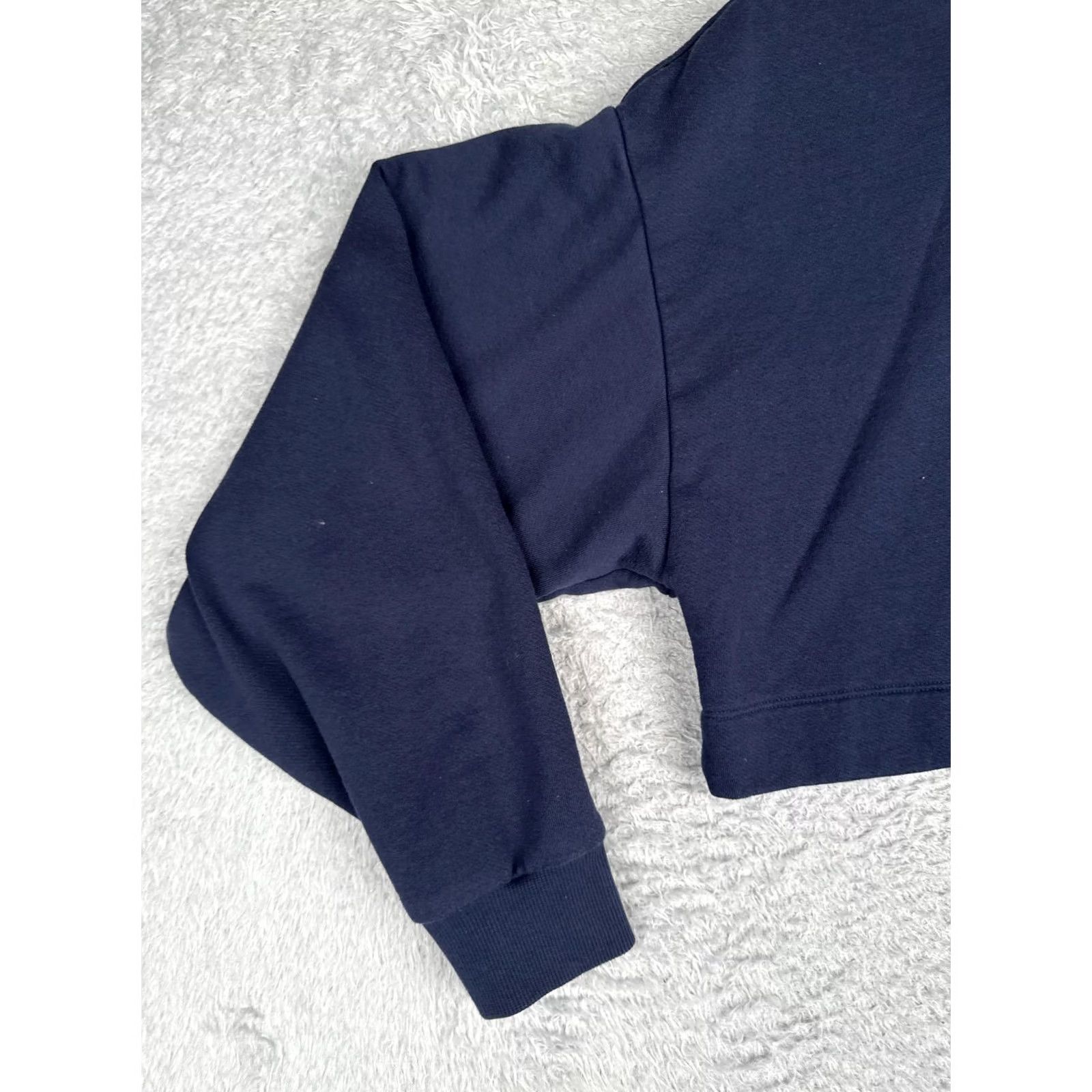 Alo ALO Yoga Hoodie Women's Large Blue Cropped Pullover Logo Sweatshirt Size L / US 10 / IT 46 - 3 Thumbnail