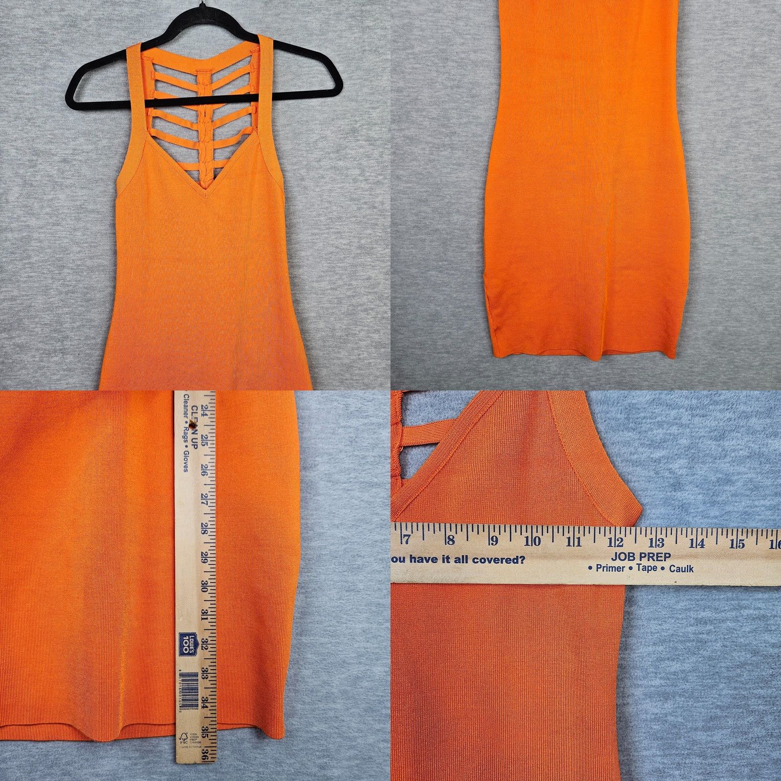 Bebe VINTAGE? No — Bebe Orange Knit Semi Open Back Bodycon Dress Women’s Size M NEW Size M / US 6-8 / IT 42-44 - 8 Thumbnail