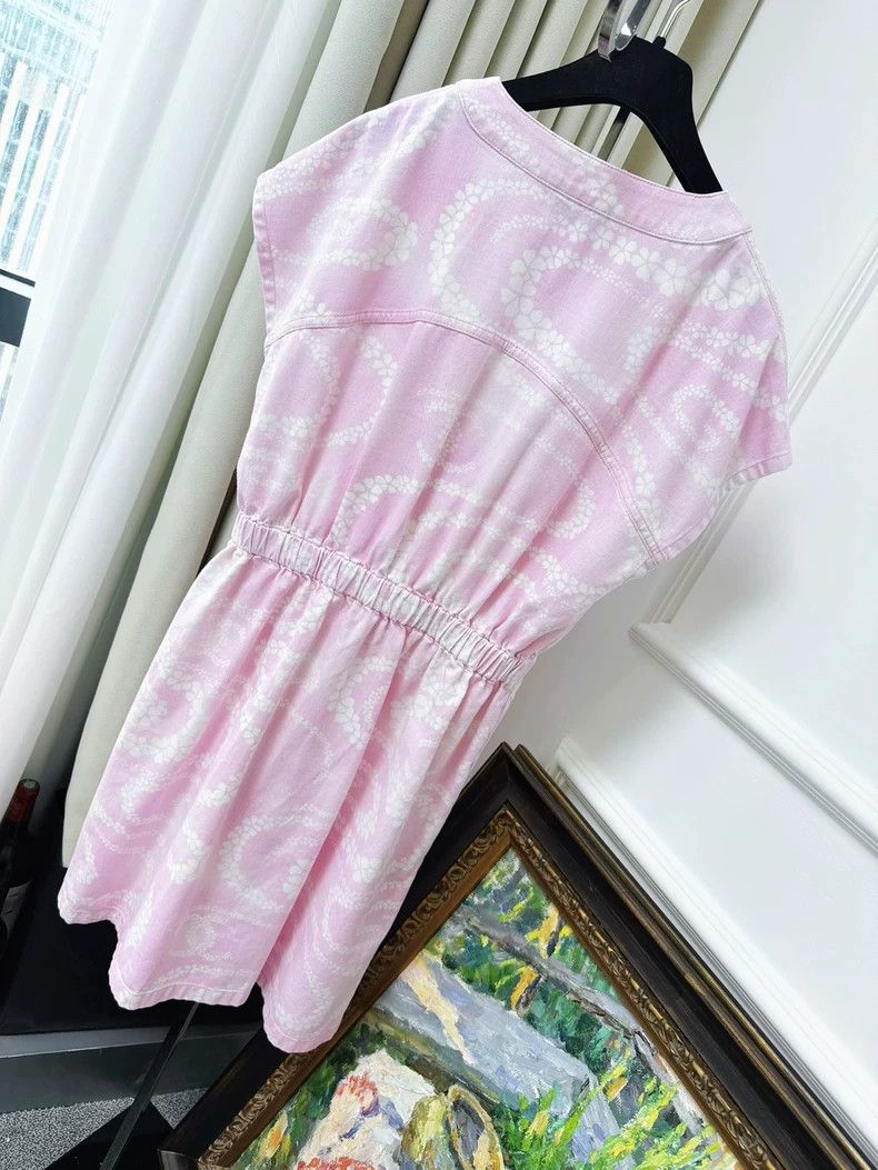 Chanel Chanel Pink flower sleeveless dress Size XS / US 0-2 / IT 36-38 - 2 Thumbnail