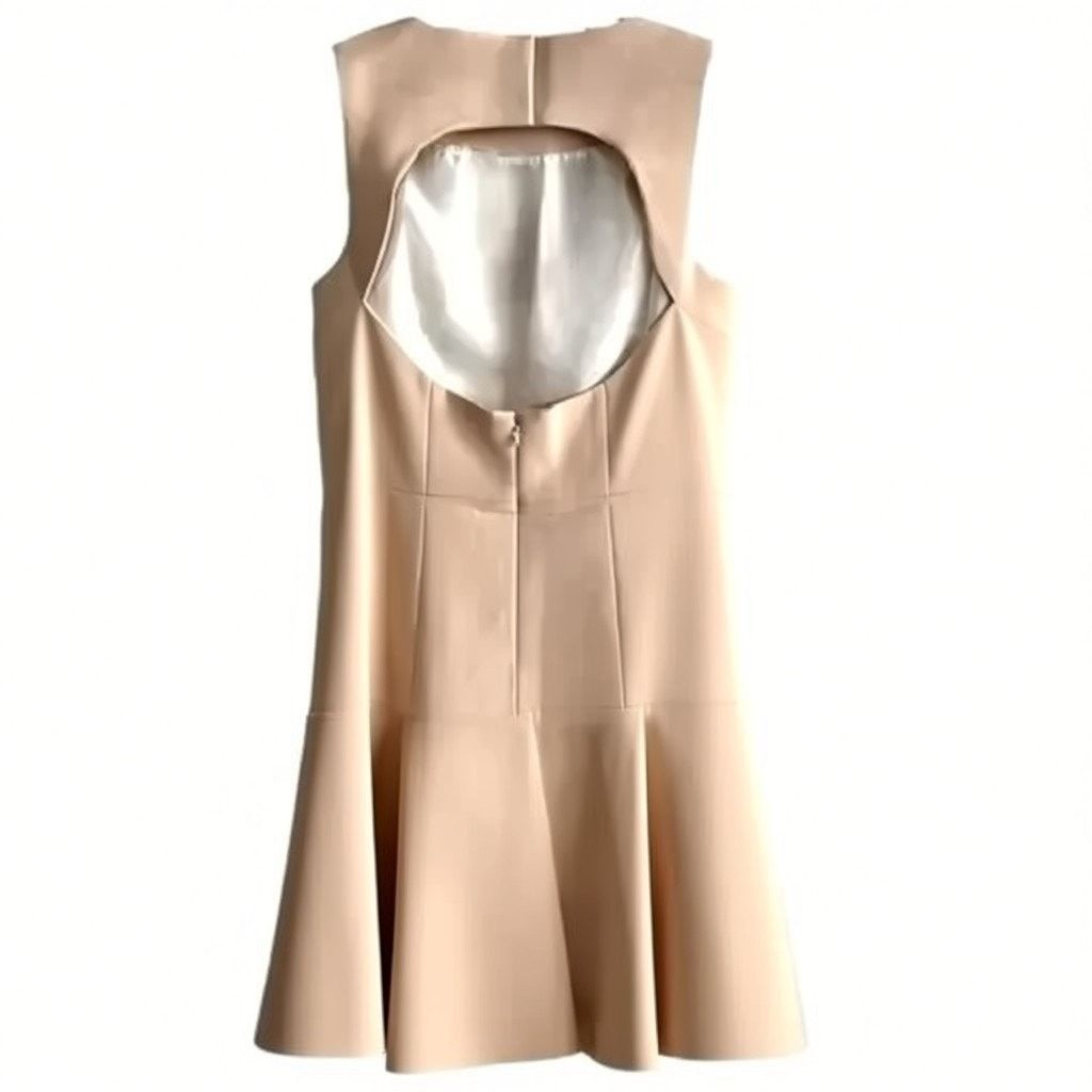 Tibi Tibi Beige Crew Neck Sleeveless Mini Dress, US6 Size M / US 6-8 / IT 42-44 - 8 Thumbnail