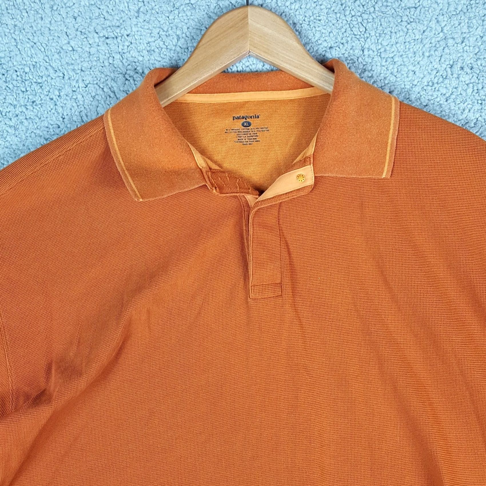 Patagonia Patagonia Polo Shirt Men's XL Breathable Orange Collar Outdoor Hiking Snap Vintage 90s Grunge Preppy Surf Beach Classic Logo Shirt Size US XL / EU 56 / 4 - 2 Thumbnail